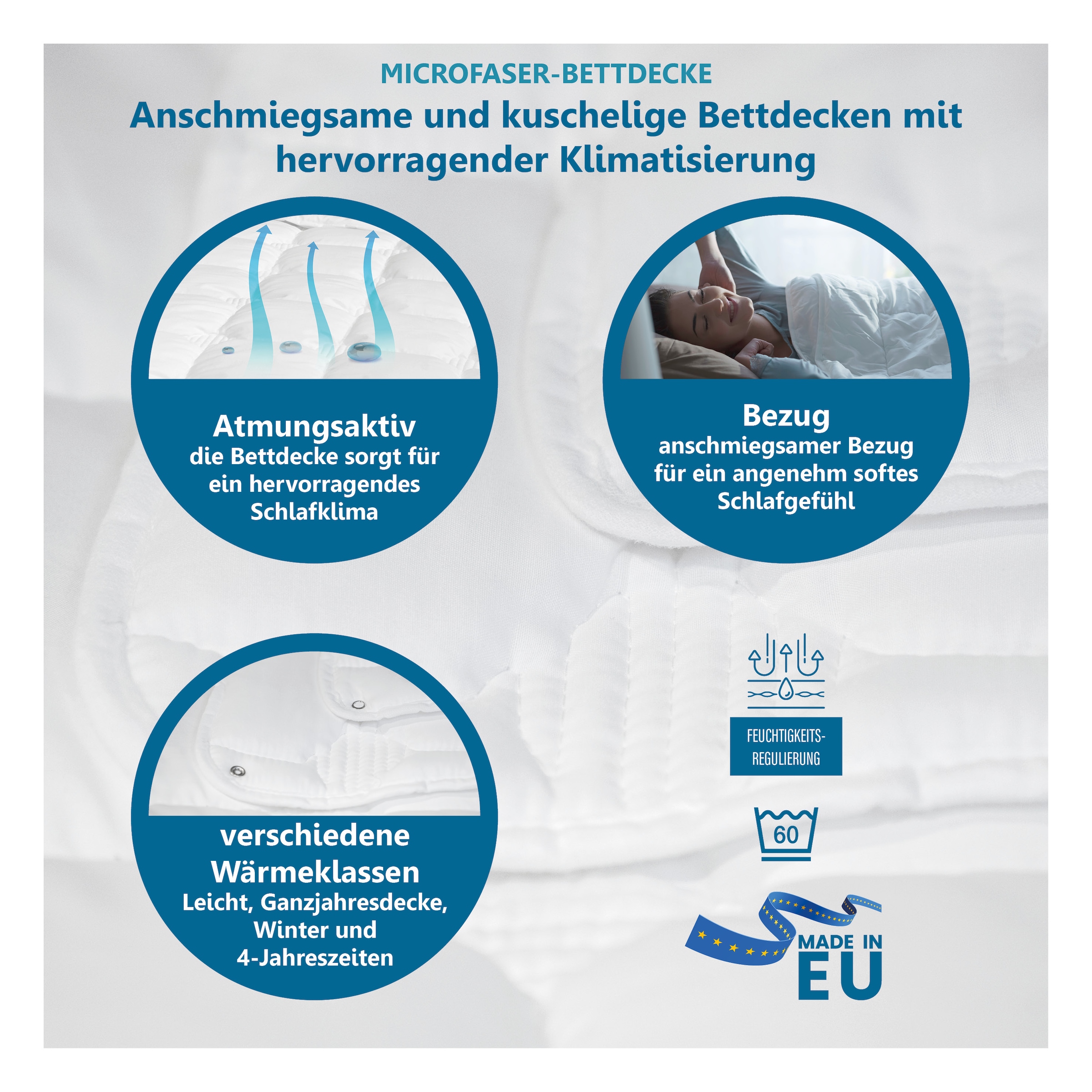 Beco Microfaserbettdecke »2 für 1, kuschelige Bettdecken inkl. 1 Gratis-Leichtdecke« leicht Füllung Polyester Bezug Polyester 1 Stk. tlg. Bettdecke 135x200 cm, 155x220 cm und weitere Grössen, Decke