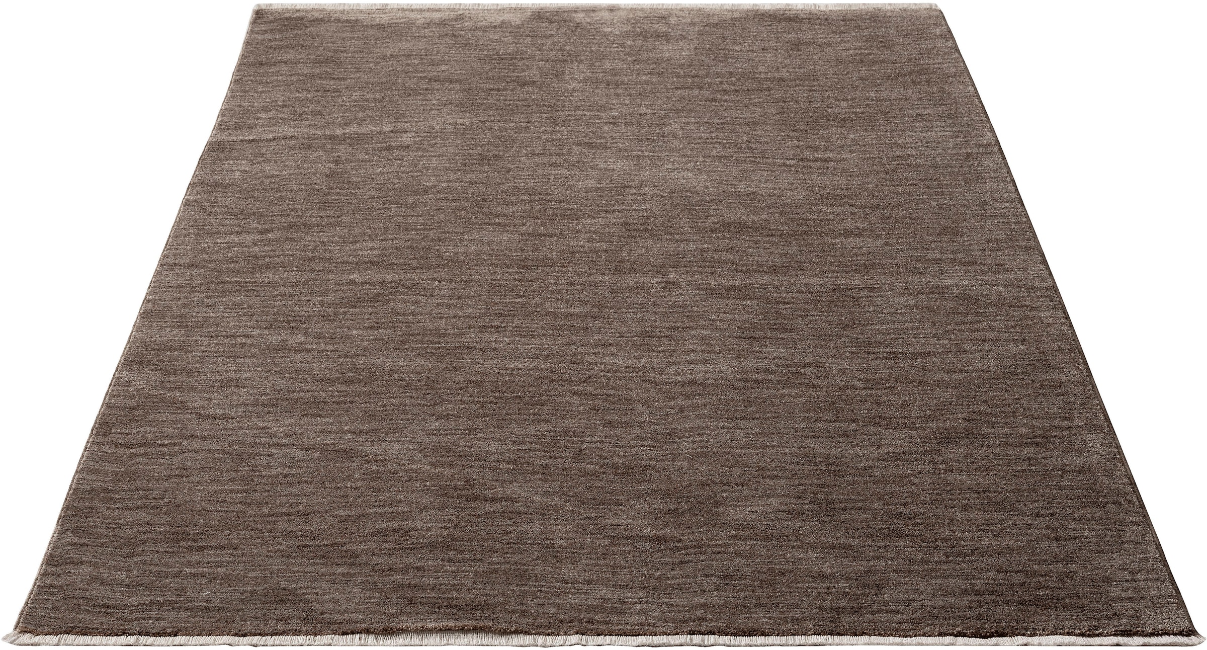 ♕ merinos Teppich »Impulse 52031«, rechteckig, auf Wohnzimmer Kurzflorteppich dichter Fransen, mit farblich moderner versandkostenfrei