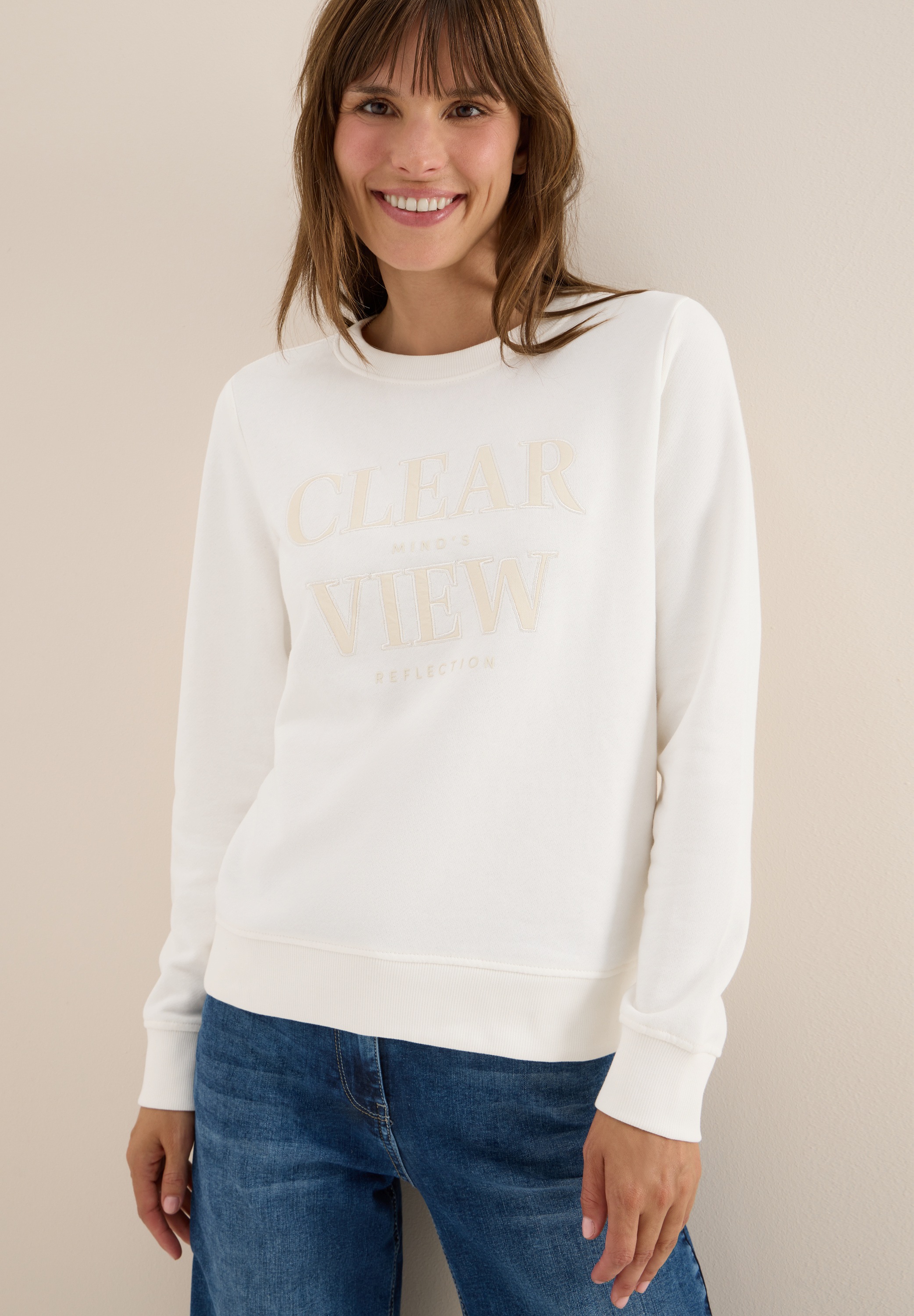 Image of Cecil Sweatshirt, mit Wording Artwork