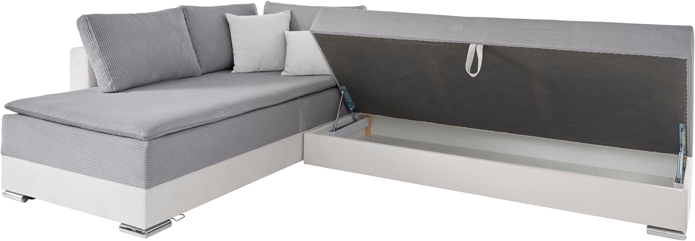 INOSIGN Ecksofa »Night & Day L-Form mit Dauer-Schlaffunktion mit Armlehne«, mit Boxspring-Bettfunktion 180x200 cm und Bettkasten, Dauerschläfer!