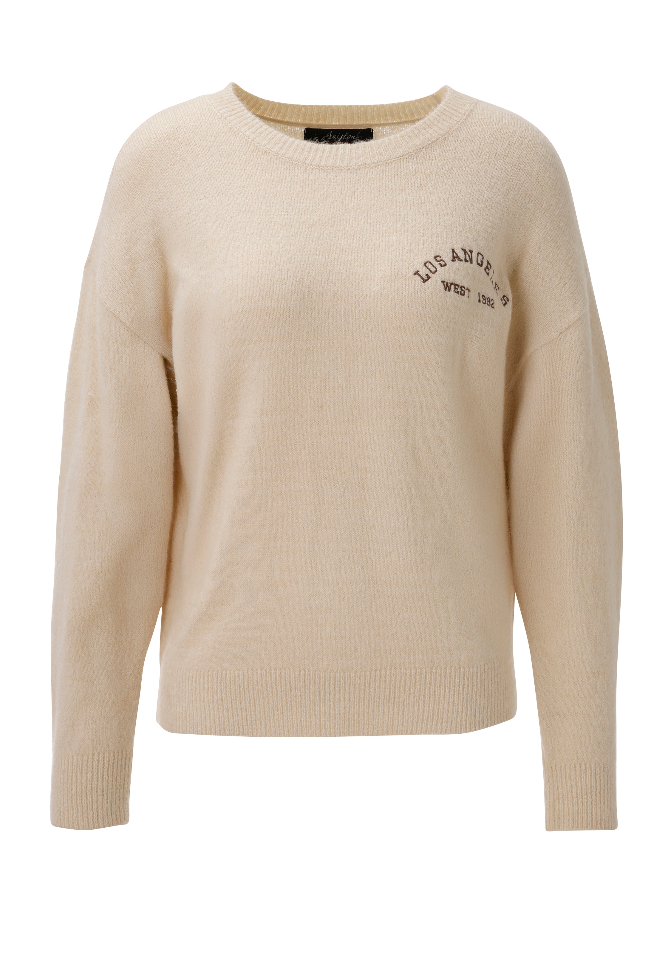 Aniston CASUAL Pull en tricot avec application léopard dans le dos - NOUVELLE COLLECTION