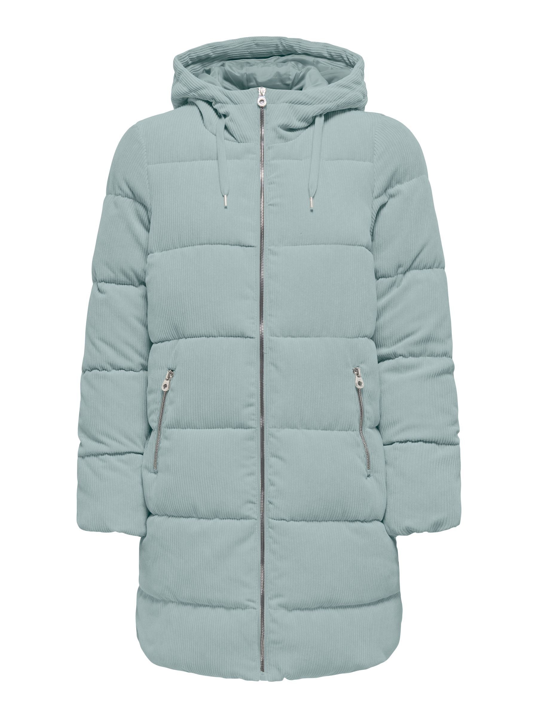 ONLY Steppjacke »ONLDOLLY LONG CORDUROY PUFFER OTW«, mit Kapuze, aus feinem Cordmaterial