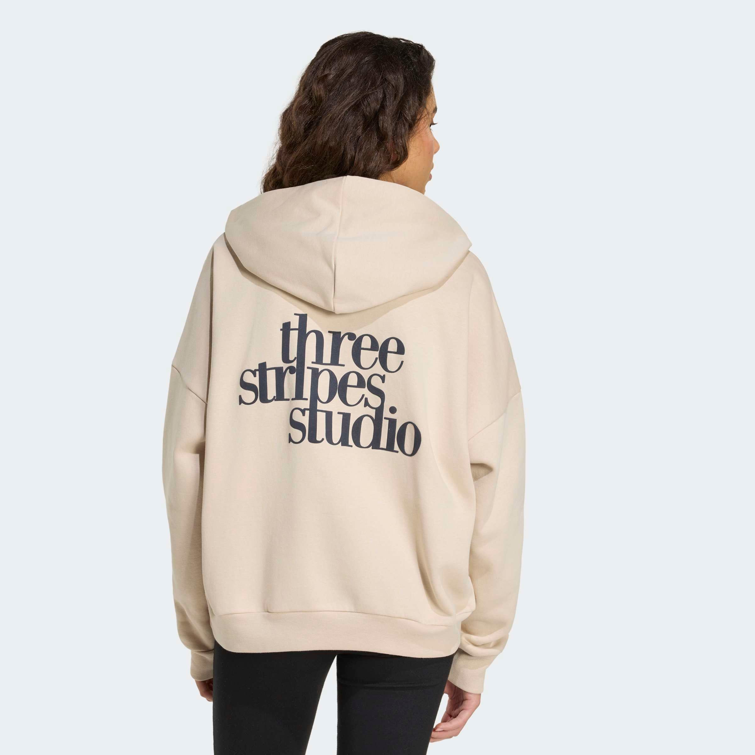 Image of adidas Sportswear Sweatshirt "W 3SS FL HD2", Print - Hoodie, lockere Passform