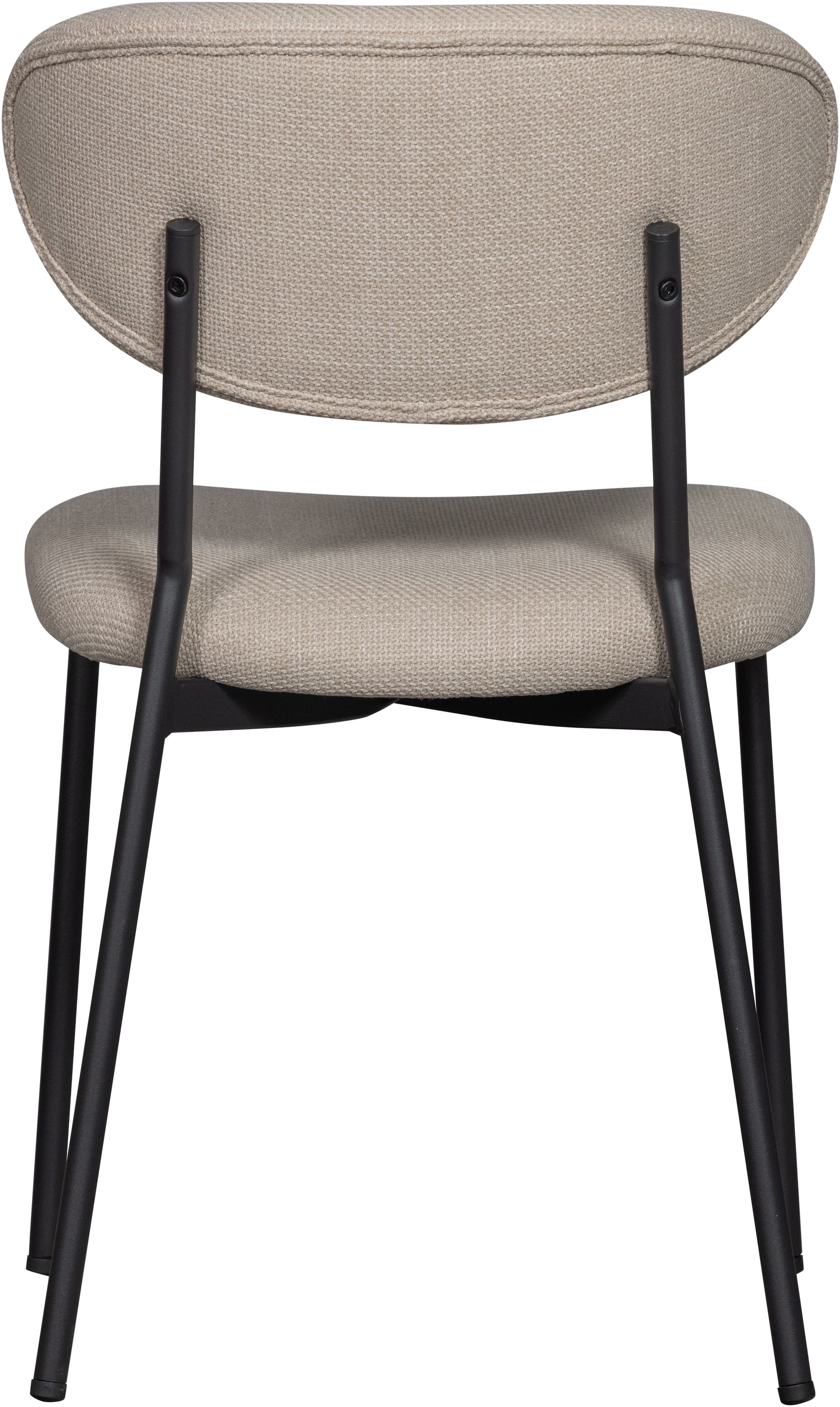 WOOOD Esszimmerstuhl »Kjeld stapelbar mit Bezug und Metallgestell, B 47 x T 53 x H 79 cm« (Set) 2 Stk.(Set, 2 St)Base-Gewebtem Bezug mit 3D Melange-Effekt, Tragkraft 120 kg