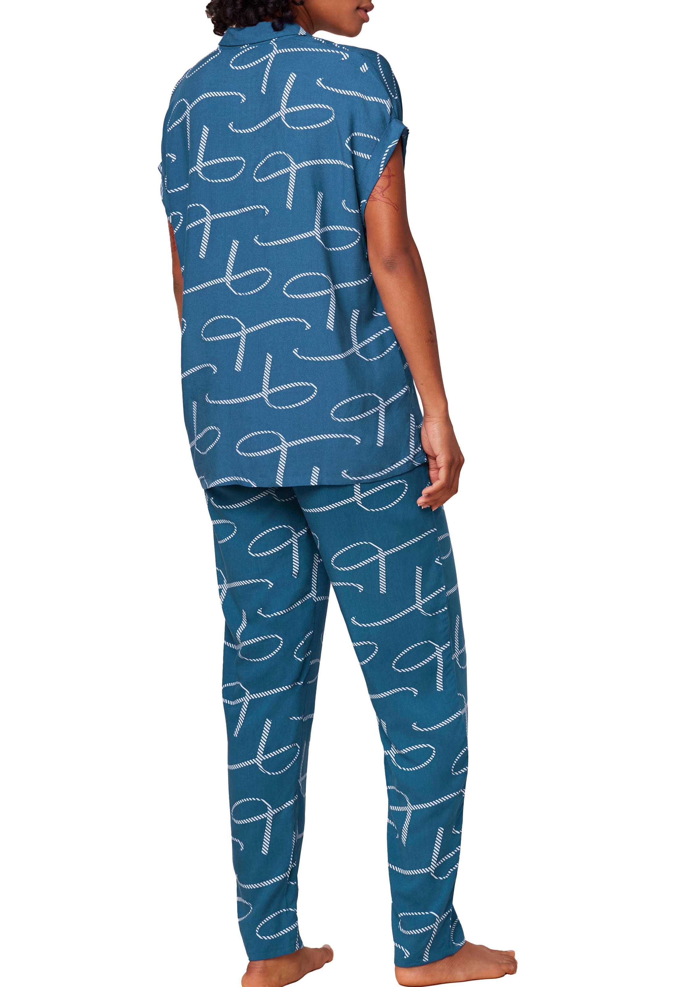 Triumph Pyjama »Boyfriend Fit PW 01«, (Set, 2 tlg.), Triumph-Logodruck