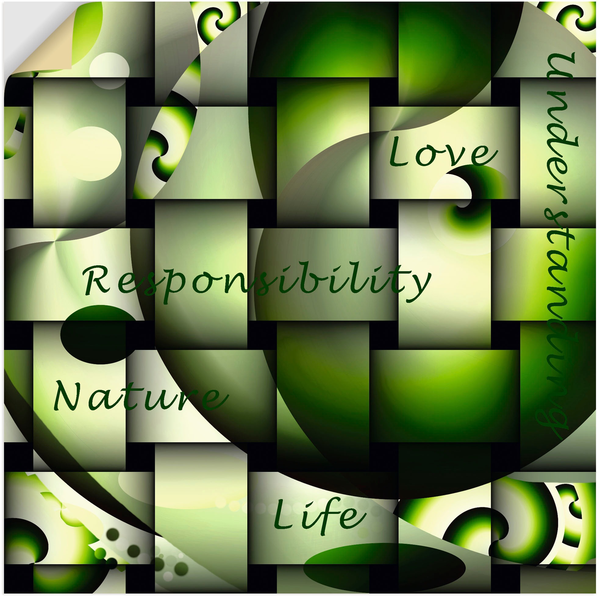 Image of Artland Wandbild »Wortbild Verantwortung«, Motivationsbilder, (1 St.), in vielen Grössen & Produktarten - Alubild / Outdoorbild für den Aussenbereich, Leinwandbild, Poster, Wandaufkleber / Wandtattoo auch für Badezimmer geeignet bei Ackermann Versand Schw