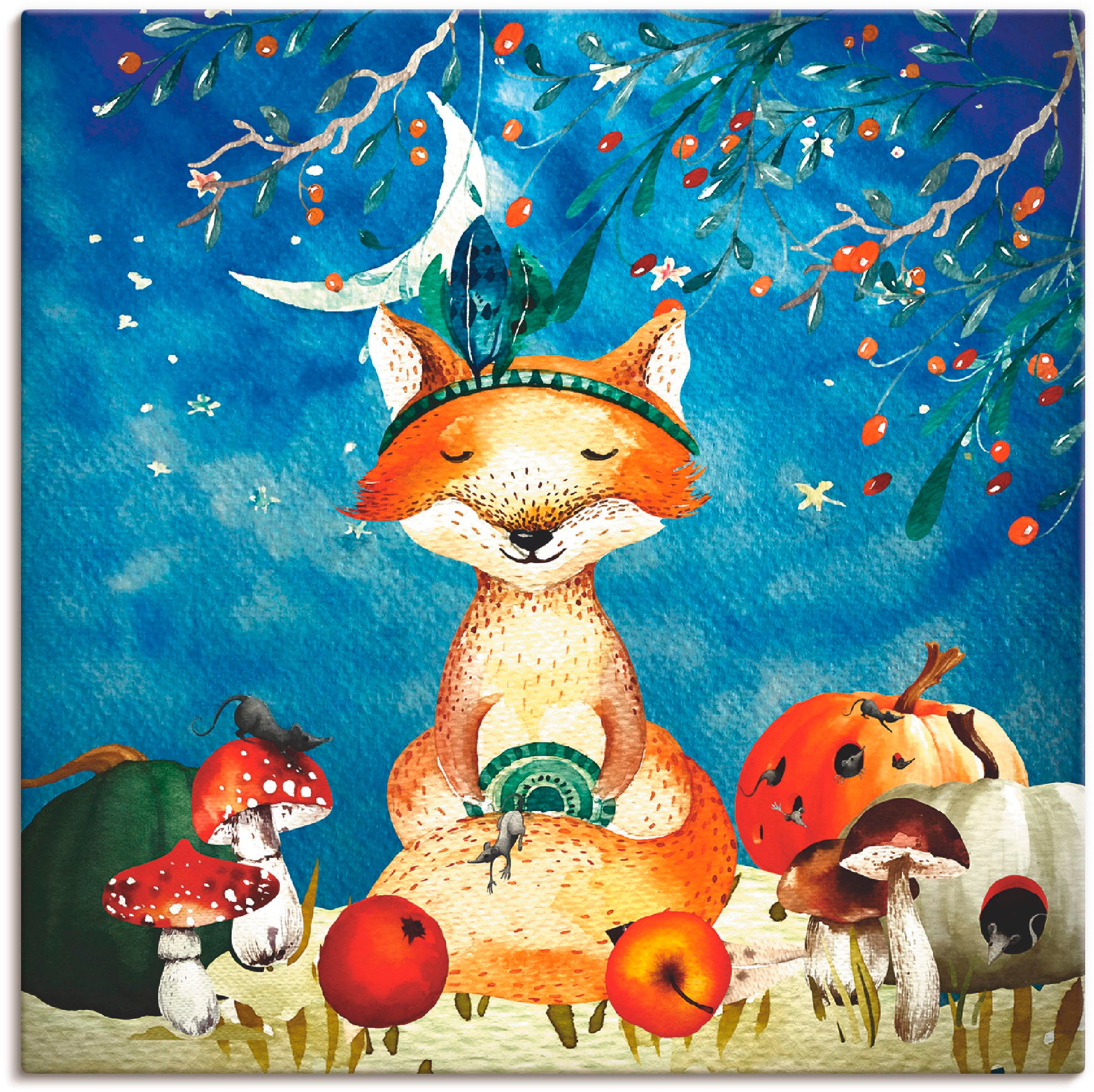 Artland Wandbild »Der müde Fuchs«, Tiere, (1 St.), als Alubild, Leinwandbild,  Wandaufkleber oder Poster in versch. Grössen kaufen