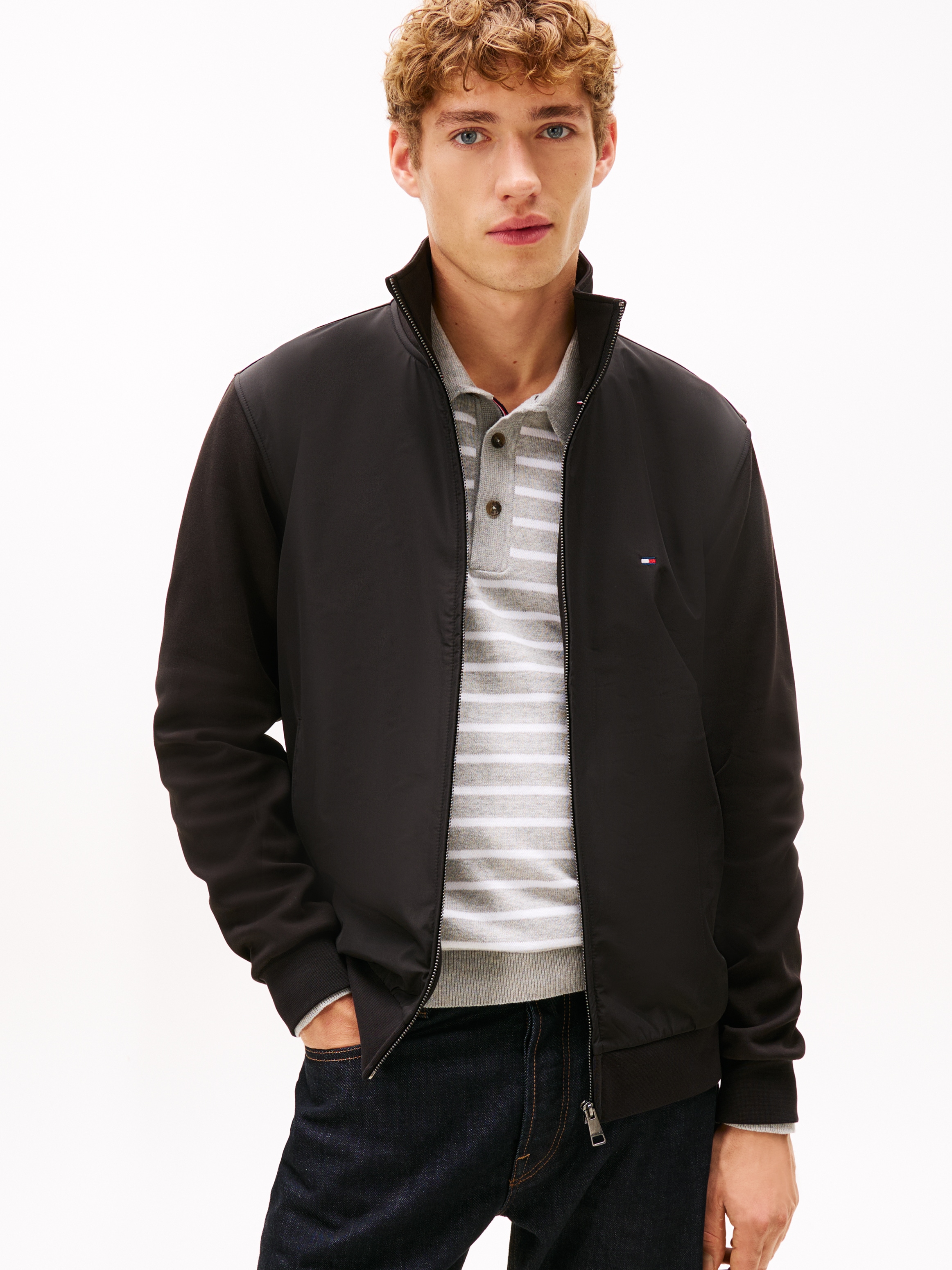 Tommy Hilfiger Outdoorjacke »ESSENTIAL INTECHNO« ohne Kapuze Regular fit mit Stehkragen