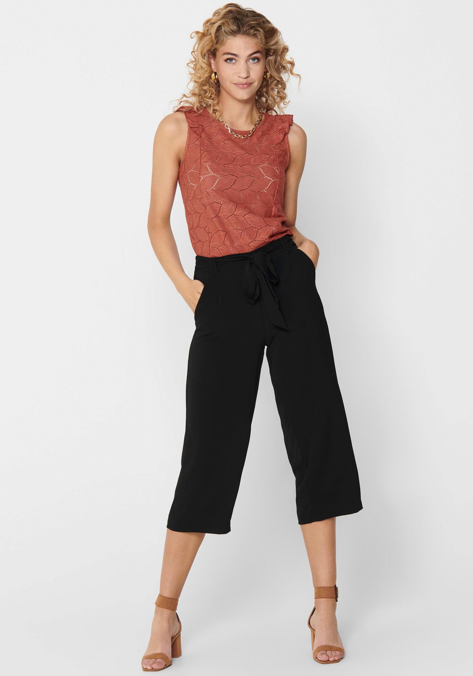 ONLY Palazzohose »ONLWINNER PALAZZO CULOTTE PANT NOOS PTM«, in uni oder gestreiftem Design