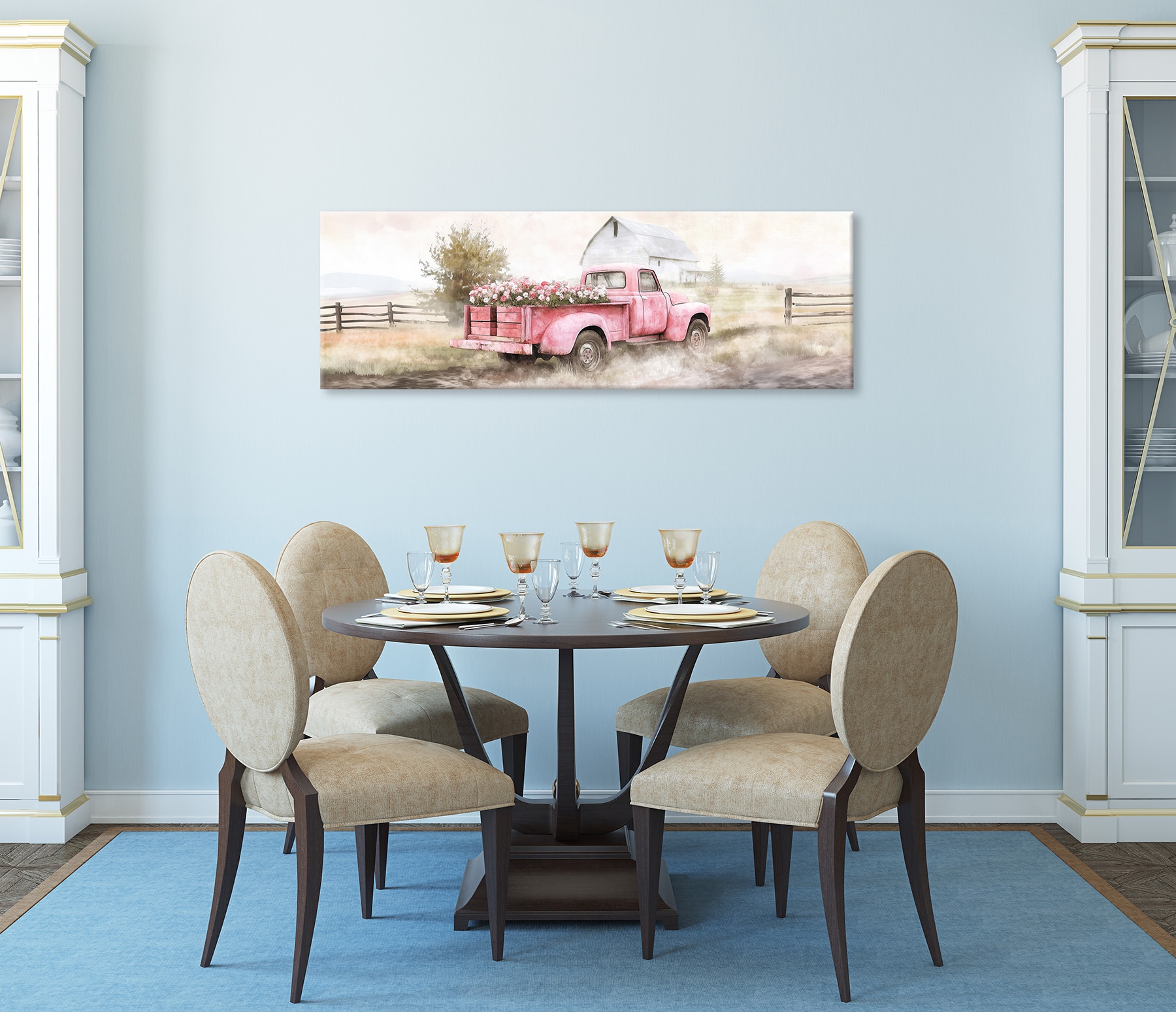Bönninghoff Ölgemälde »handarbeit BLUMEN 40x120 cm – Wandbild Kunst Deko modern« Felder | Landschaften 1 Stk. tlg. handgefertigt, jedes Bild ein Unikat