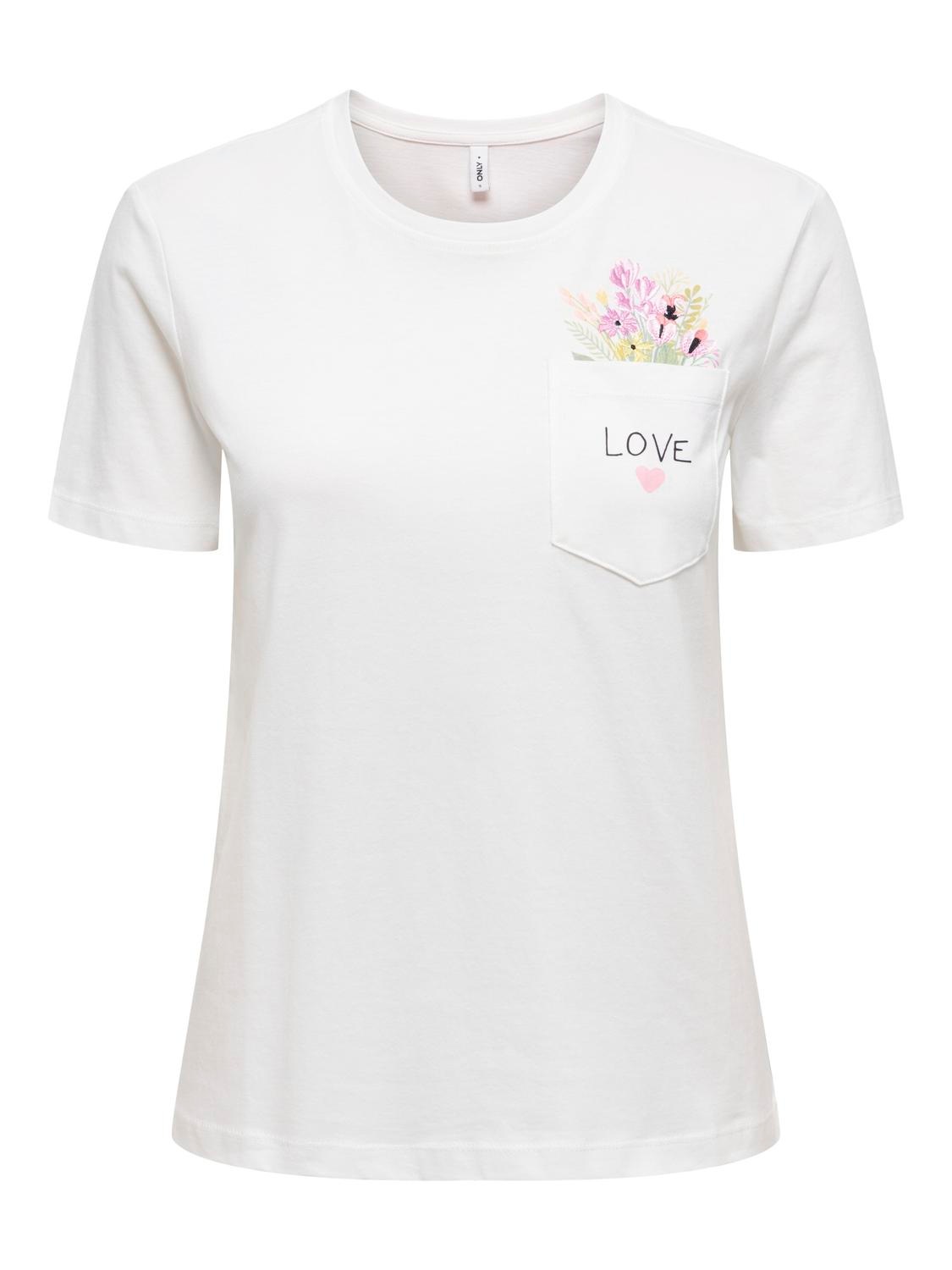 ONLY T-shirt à manches courtes »ONLPOLLY LIFE REG S/S POCKET TOP BOX JRS« Baumwolle, regular fit, Rundhals