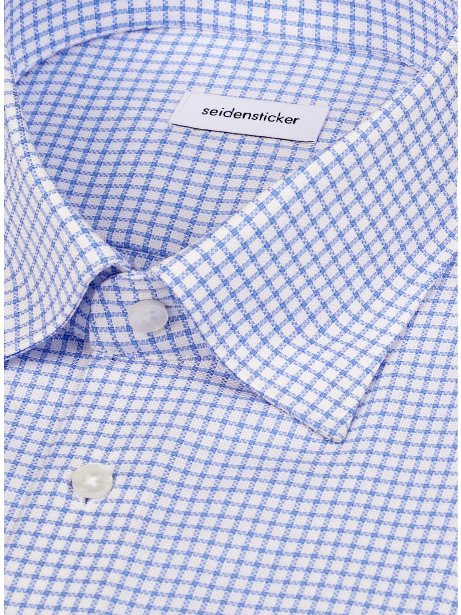 seidensticker Businesshemd »Schwarze Rose« Regular 1/1 Covered-Button-Down-Kragen Karo