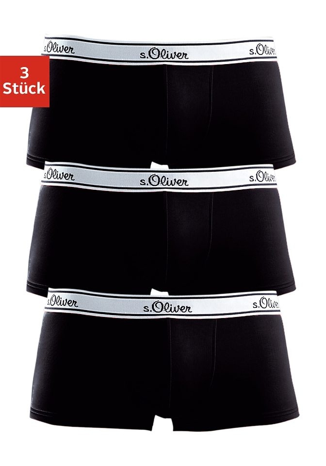 Image of s.Oliver Hipster Packung, 3 Stk. knapp sitzende schöne Retro Pants aus Baumwollmischung