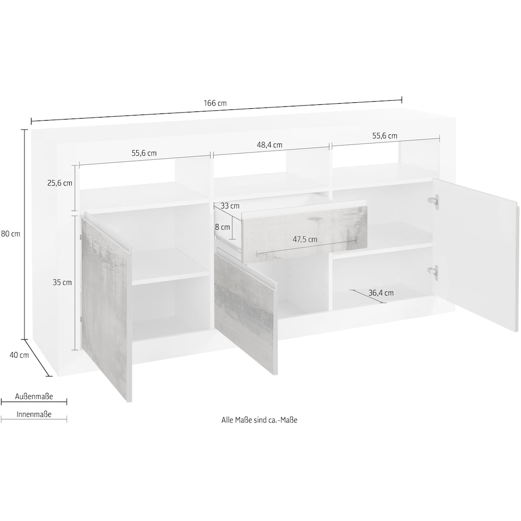 Tecnos Sideboard »Zoe«