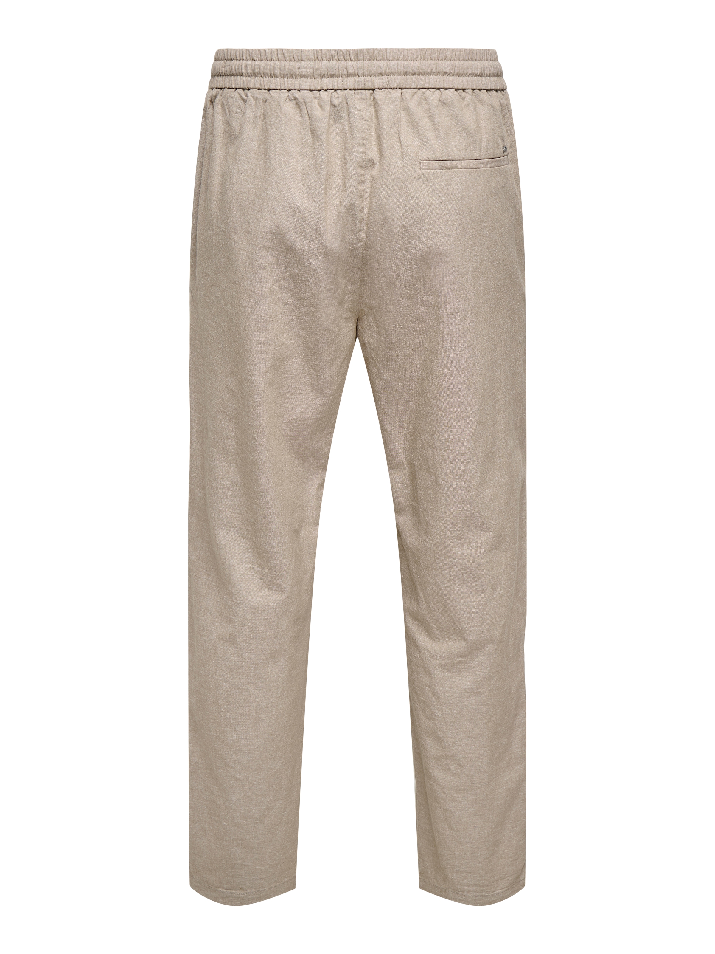ONLY & SONS Schlupfhose »ONSLINUS CROP 0007 COT LIN PNT NOOS«  Baumwolle mit Leinen, Gummizug und Kordel