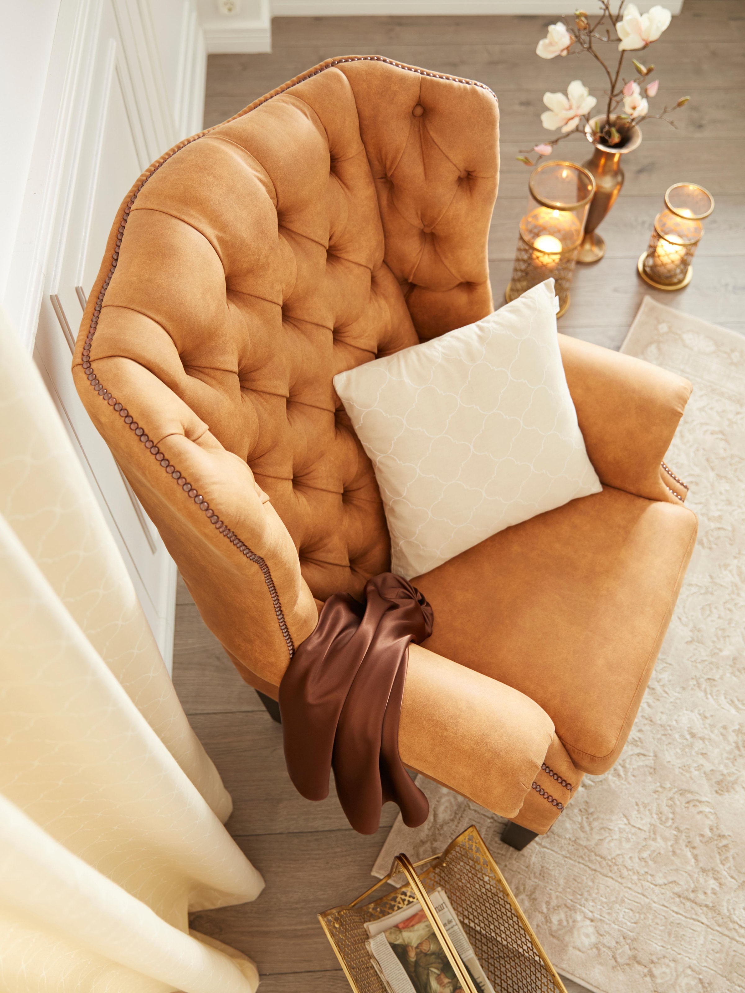 Image of Home affaire Sessel "Bedford Ohrensessel Chesterfield" mit aufwendiger Knopfheftung und geschwungenen Armlehnen