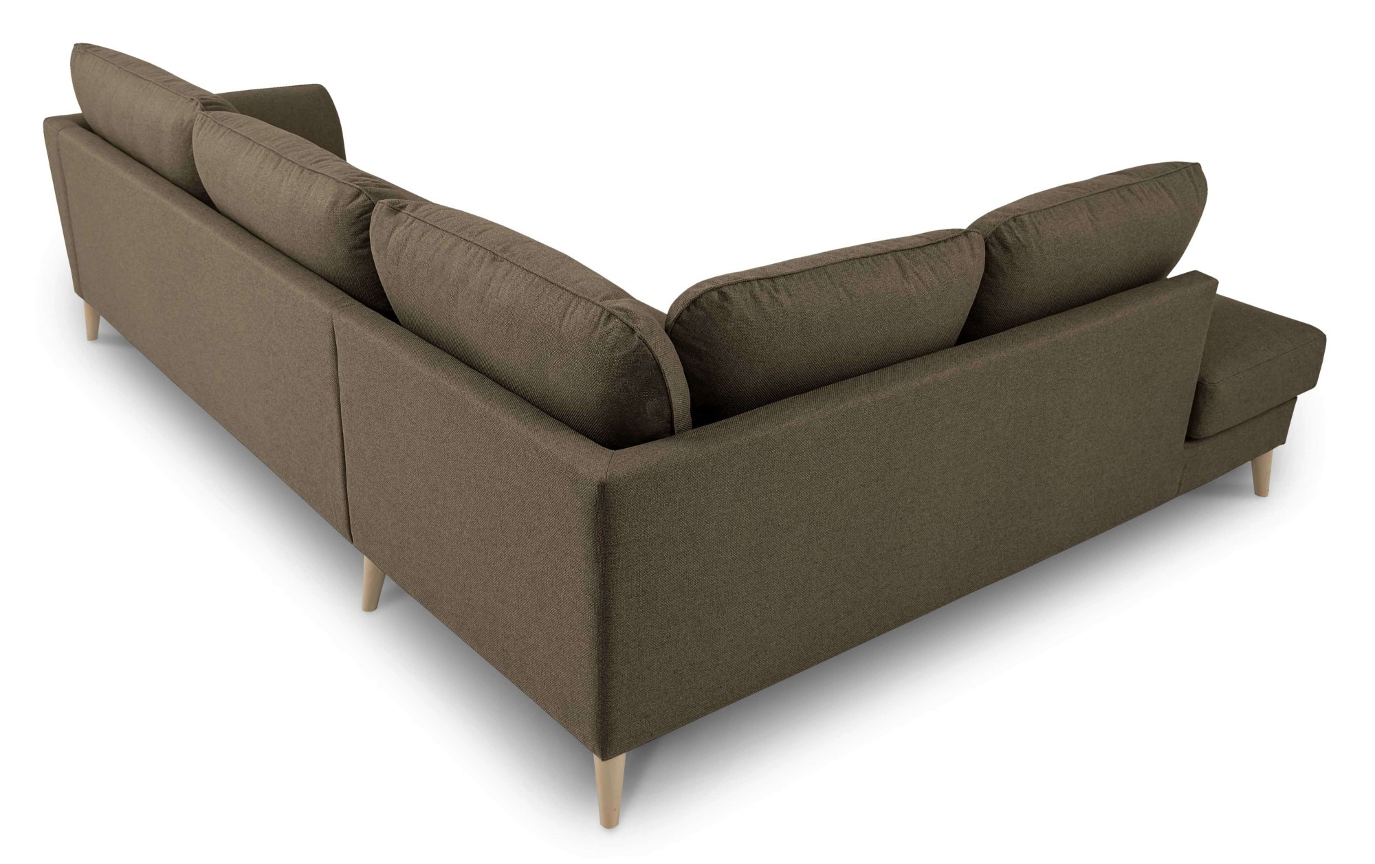 Home affaire Ecksofa »MARSEILLE 278/202 cm, L-Form, Ottom. rechts/links, verschiedene Bezüge«, Massivholzbeine Eiche, Landhausstil, Wellenunterfederung
