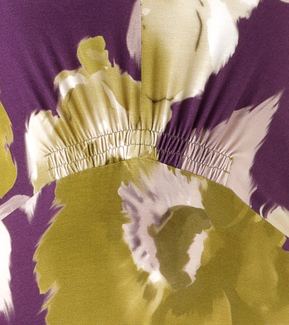 Aniston SELECTED Robe midi mit Smok-Details und fantasievollem Blütendruck - NEUE KOLLEKTION