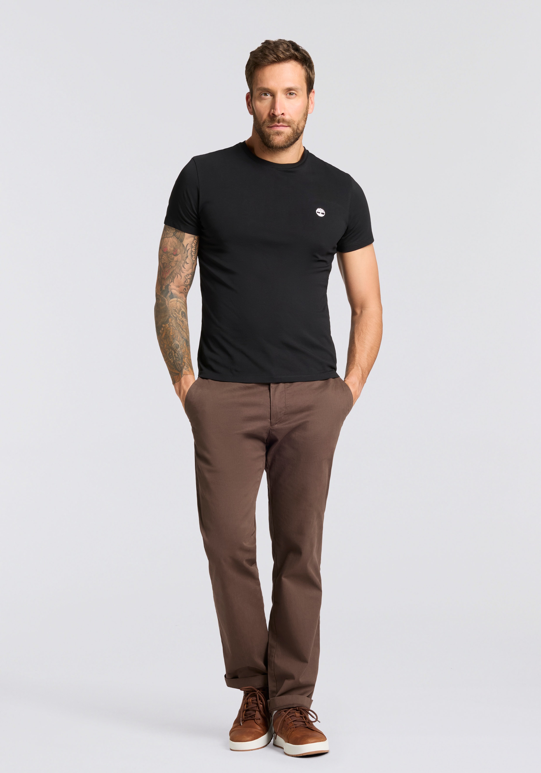 Timberland T-shirt »DUNSTAN RIVER 3xPack Tee« Ensemble, 3 cuis lot de 3, design manches courtes, style casual, en coton