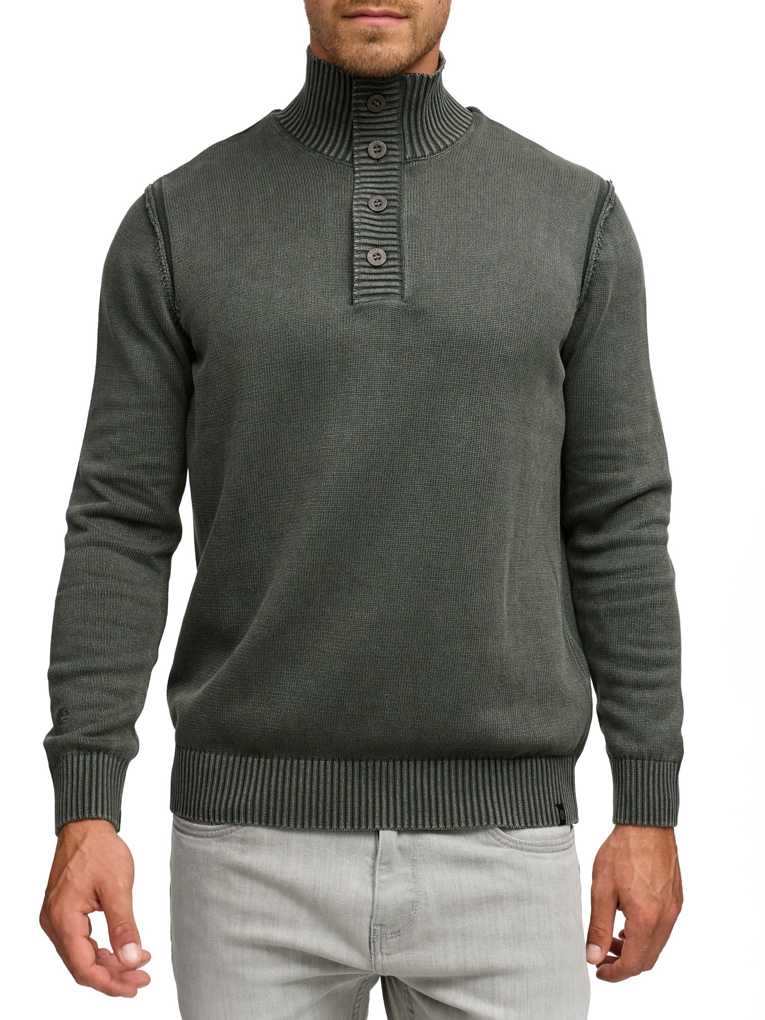 Indicode Pull en tricot »INNiels ½ Placket«
