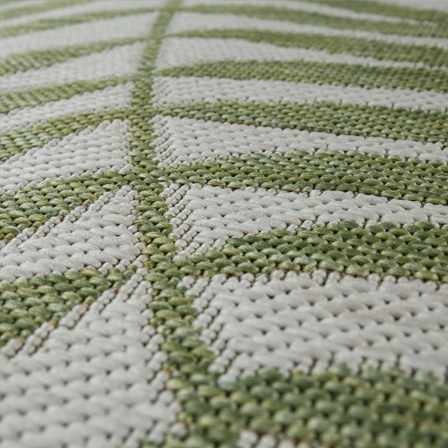 Paco Home Teppich »Kuba 123«, rechteckig, 4 mm Höhe, Flachgewebe, Motiv Blätter, In- und Outdoor geeignet, Wohnzimmer