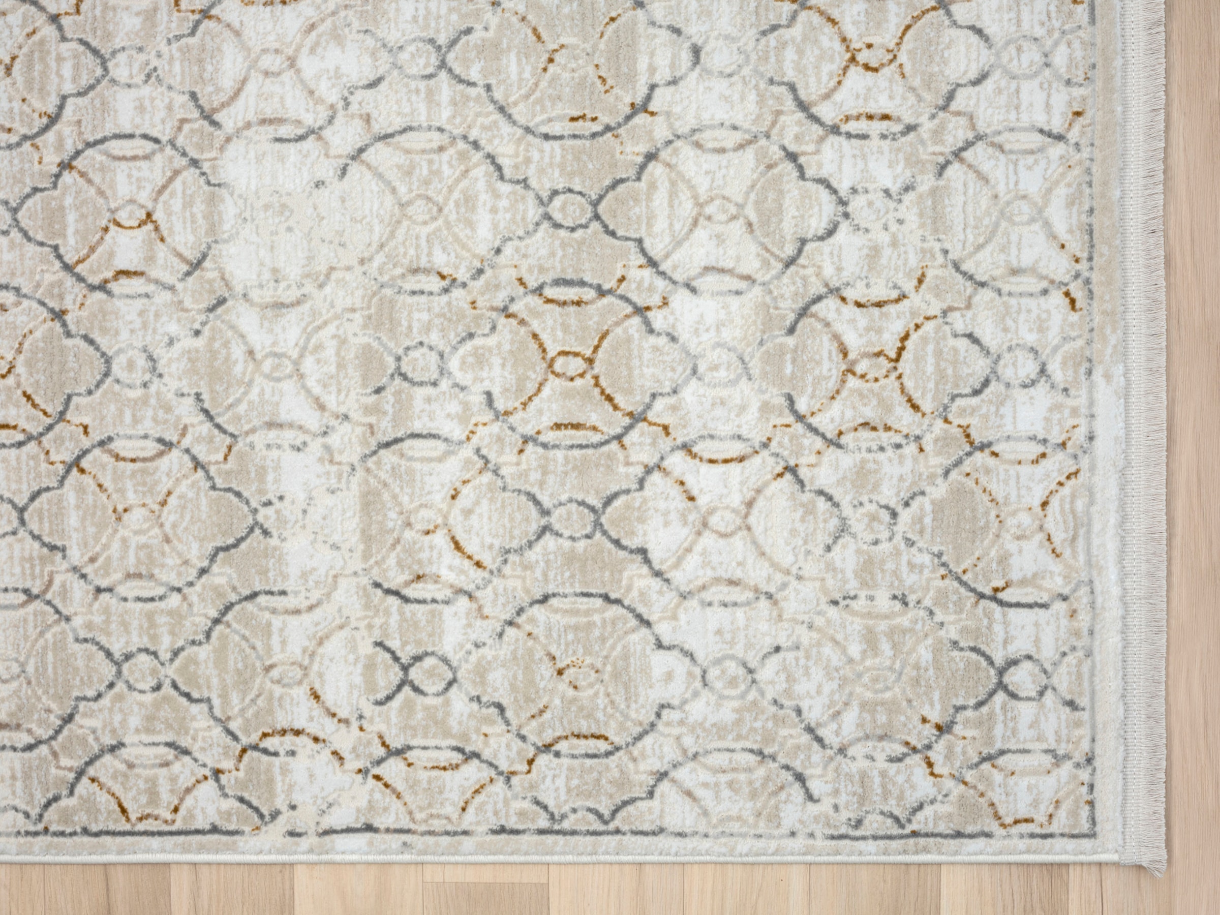 Myflair Möbel & Accessoires Teppich »My Floor, LAGERRÄUMUNG!« rechteckig 10 mm Höhe Kurzflor, Retro-Style, mit Fransen, besonders weich durch Microfaser