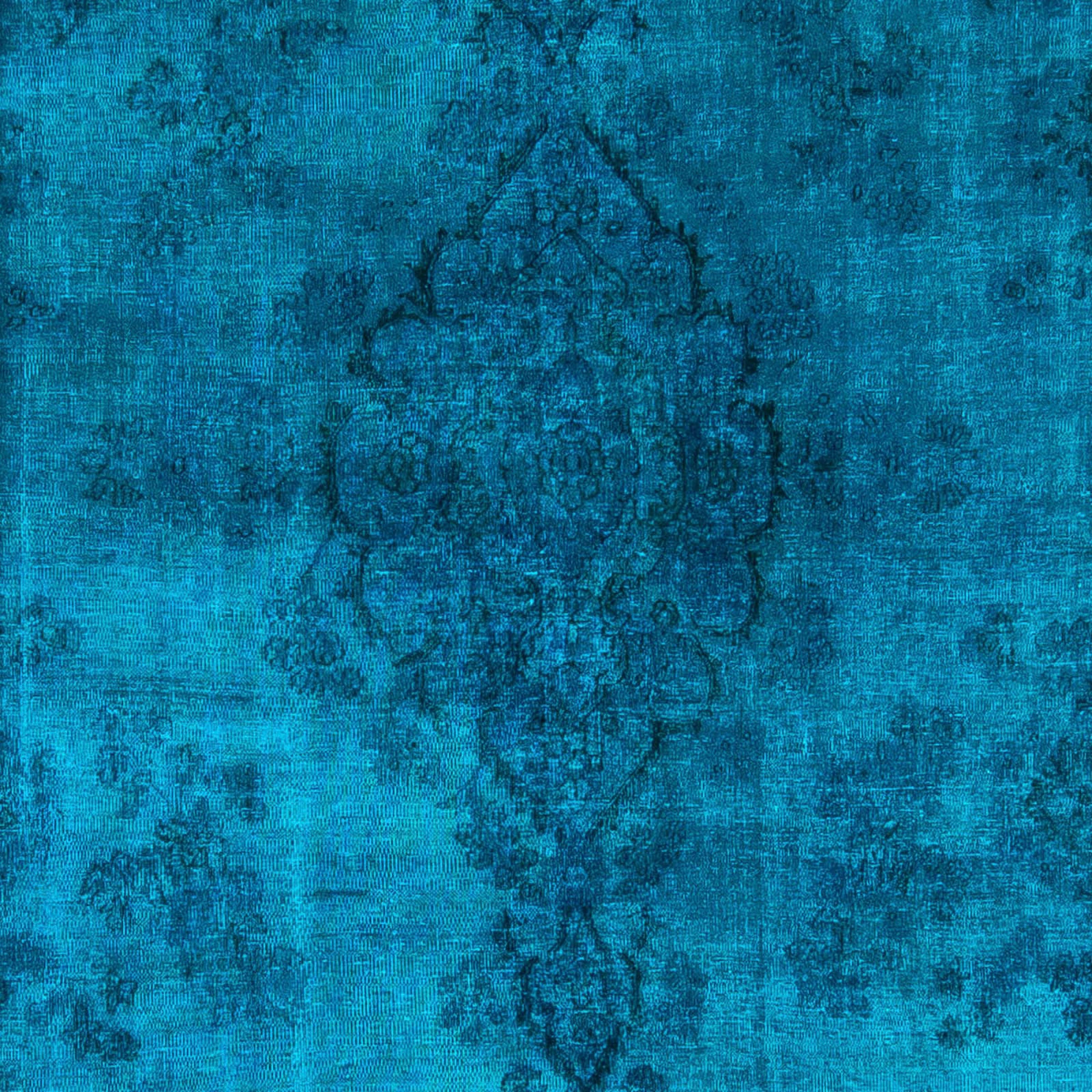 morgenland Teppich »Vintage - 363 x 251 cm - dunkelblau«, rechteckig, Wohnzimmer, Handgeknüpft, Einzelstück mit Zertifikat