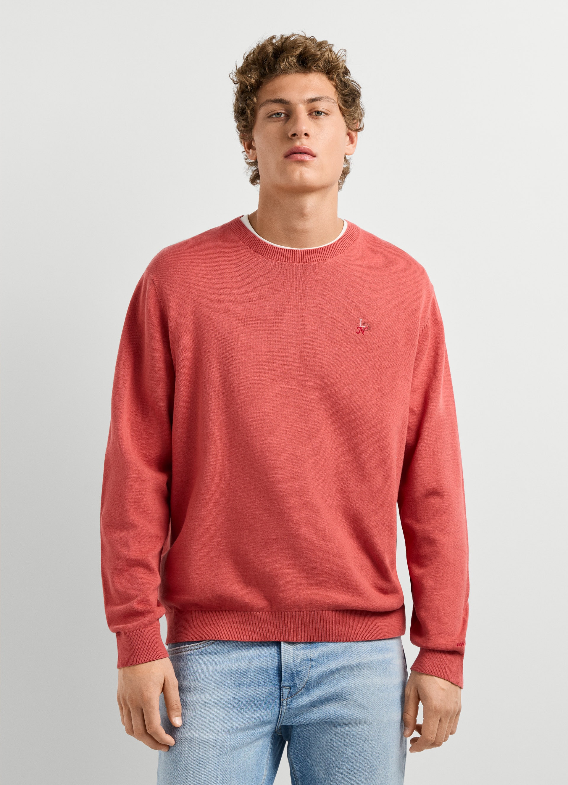 Pepe Jeans Pull à col rond »DANIELS« avec détails brodés, coton