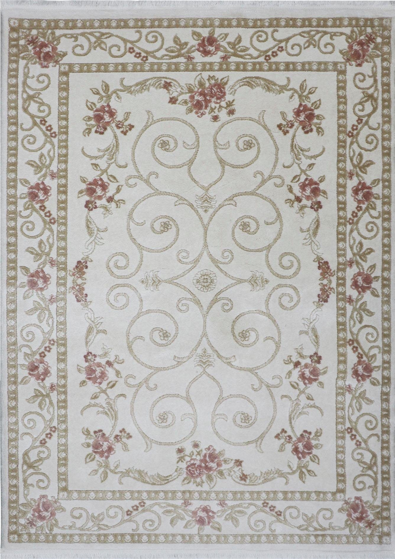 Image of RESITAL The Voice of Carpet Läufer »Lara 360«, rechteckig, 11 mm Höhe, Teppich-Läufer, Kurzflor, gewebt, florales Design, Hoch-Tief-Struktur, mit Fransen, ideal im Flur & Schlafzimmer bei Ackermann Versand Schweiz