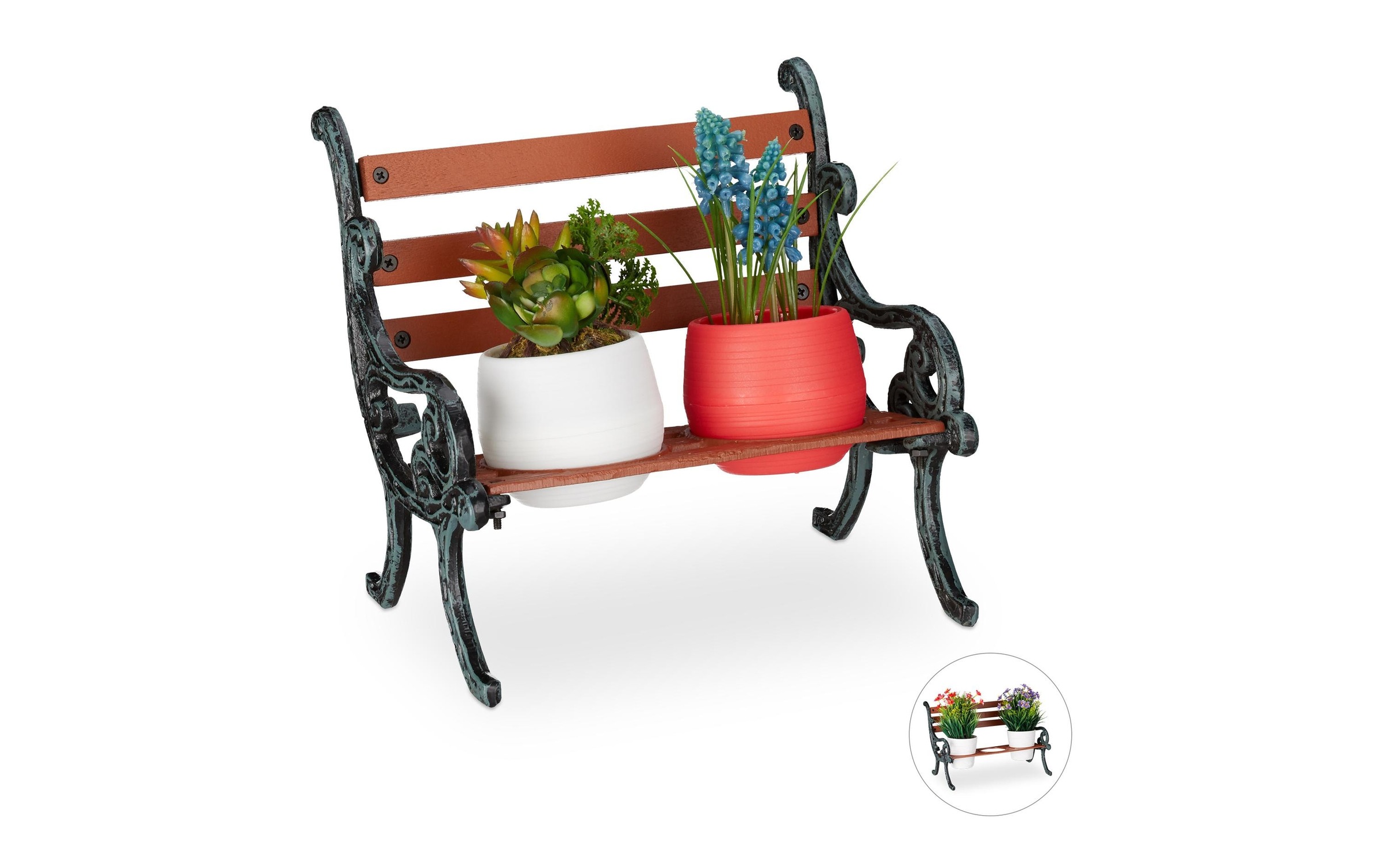 Image of relaxdays Blumenbank "Mini"