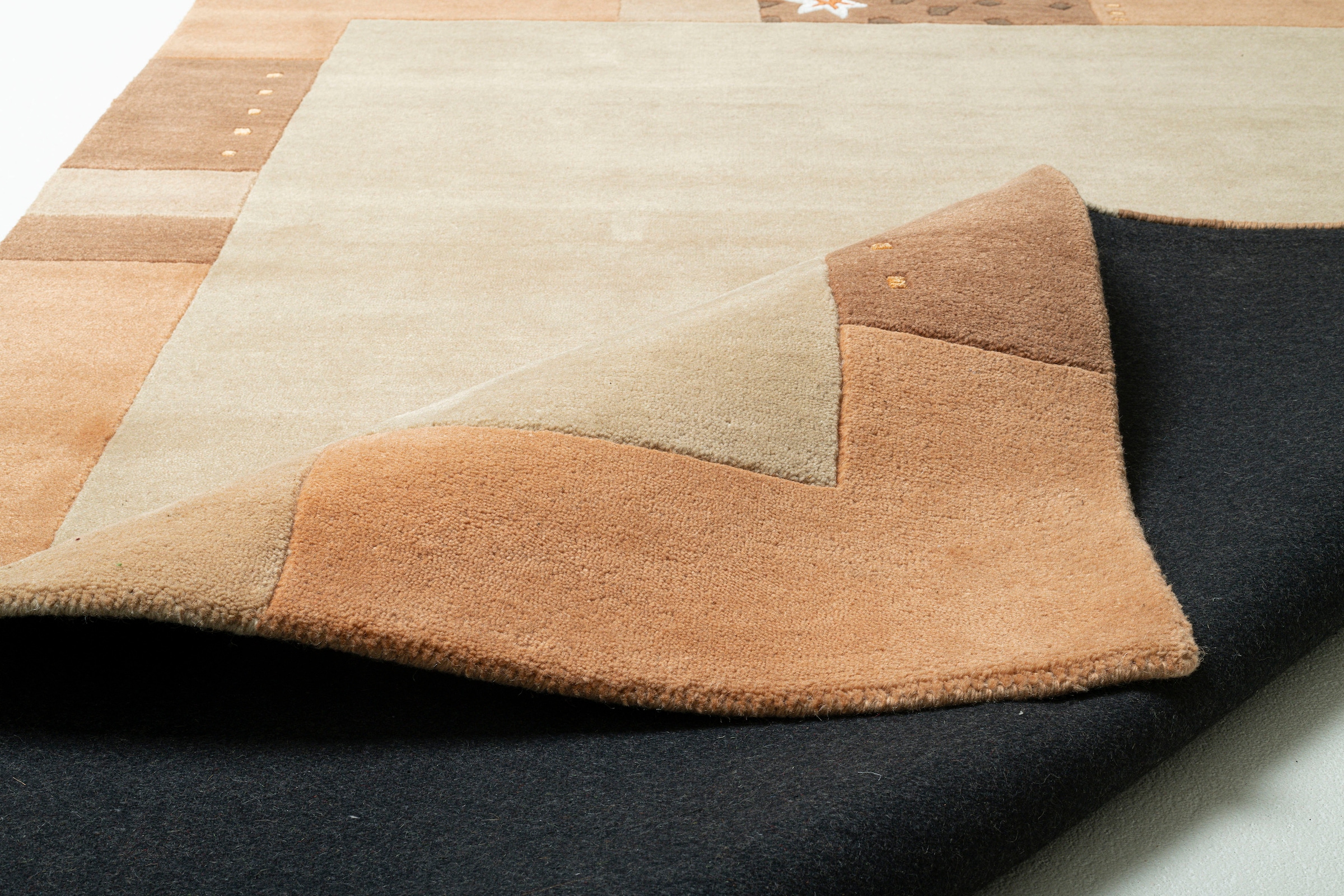 THEKO Bordure de lit »Royal Ganges« Höhe 13 mm 3 cuis tlg. Bettvorleger, 3-teiliges Läufer-Set fürs Schlafzimmer, 100% Wolle