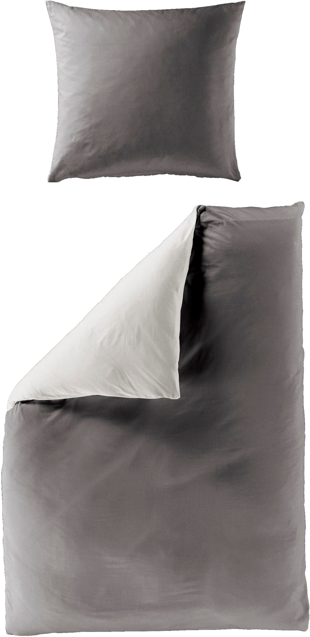 Image of BIERBAUM Wendebettwäsche "Modern Uni in Gr. 135x200 oder 155x220 cm" 2 Stk. Modernes Unidesign: Schlichte, elegante Optik für jedes Schlafzimmer