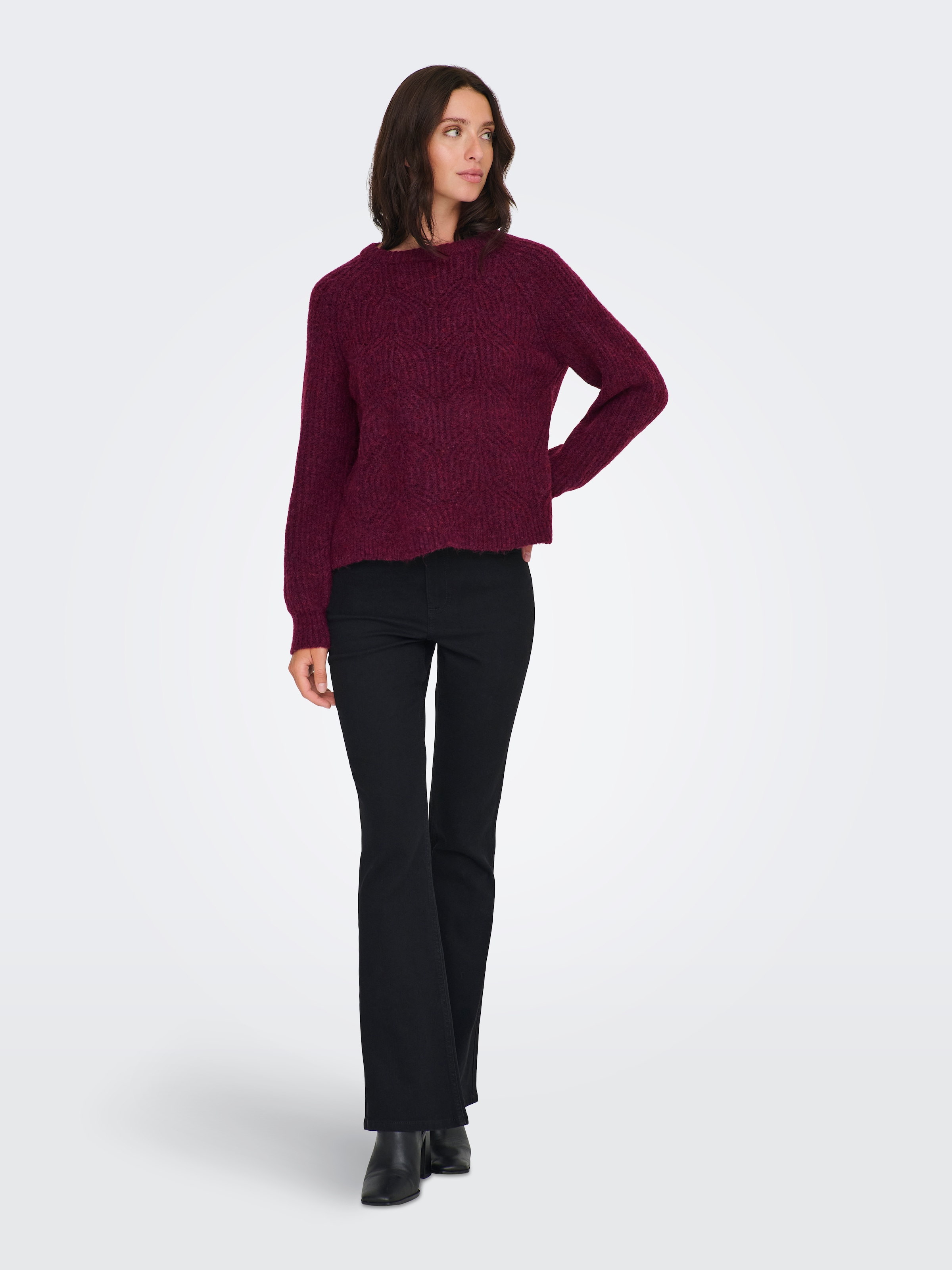 ONLY Strickpullover »ONLGILA LIFE LS STRUCTURE O-NECK BF KNT«