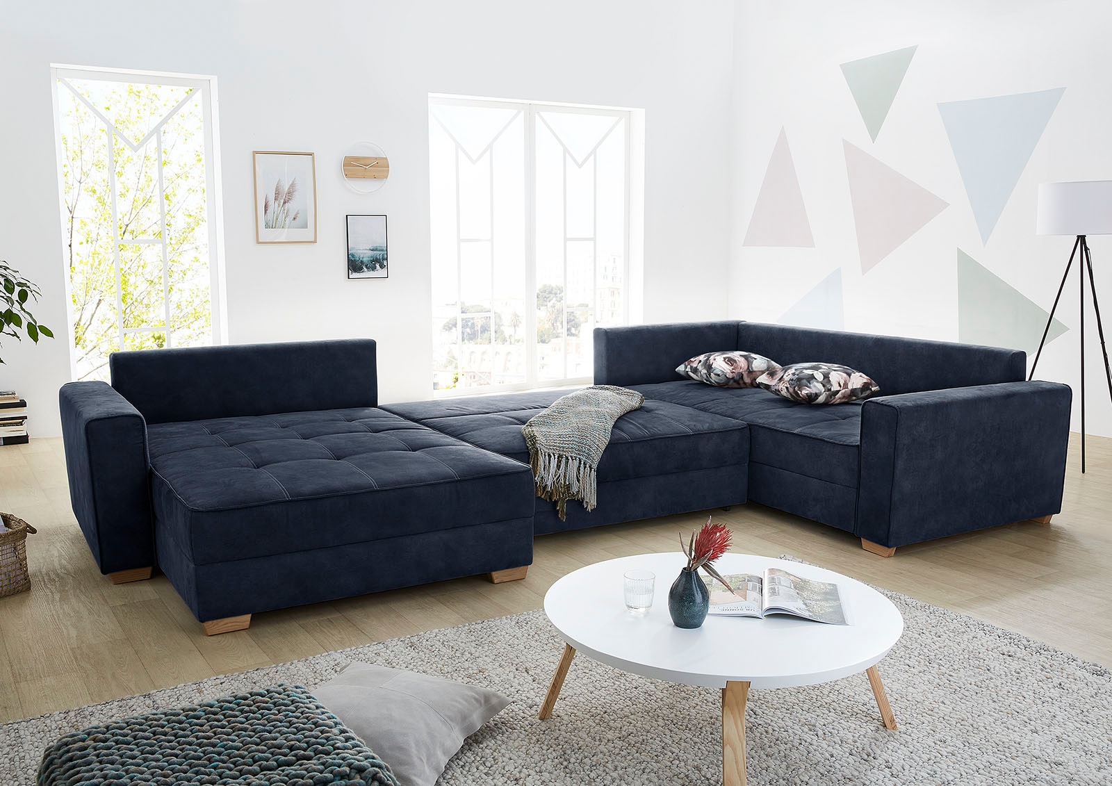 Jockenhöfer Gruppe Paysage de salon »Brixen U-Form« Bettfunktion, Bettkasten, Ottomane ist links oder rechts montierbar