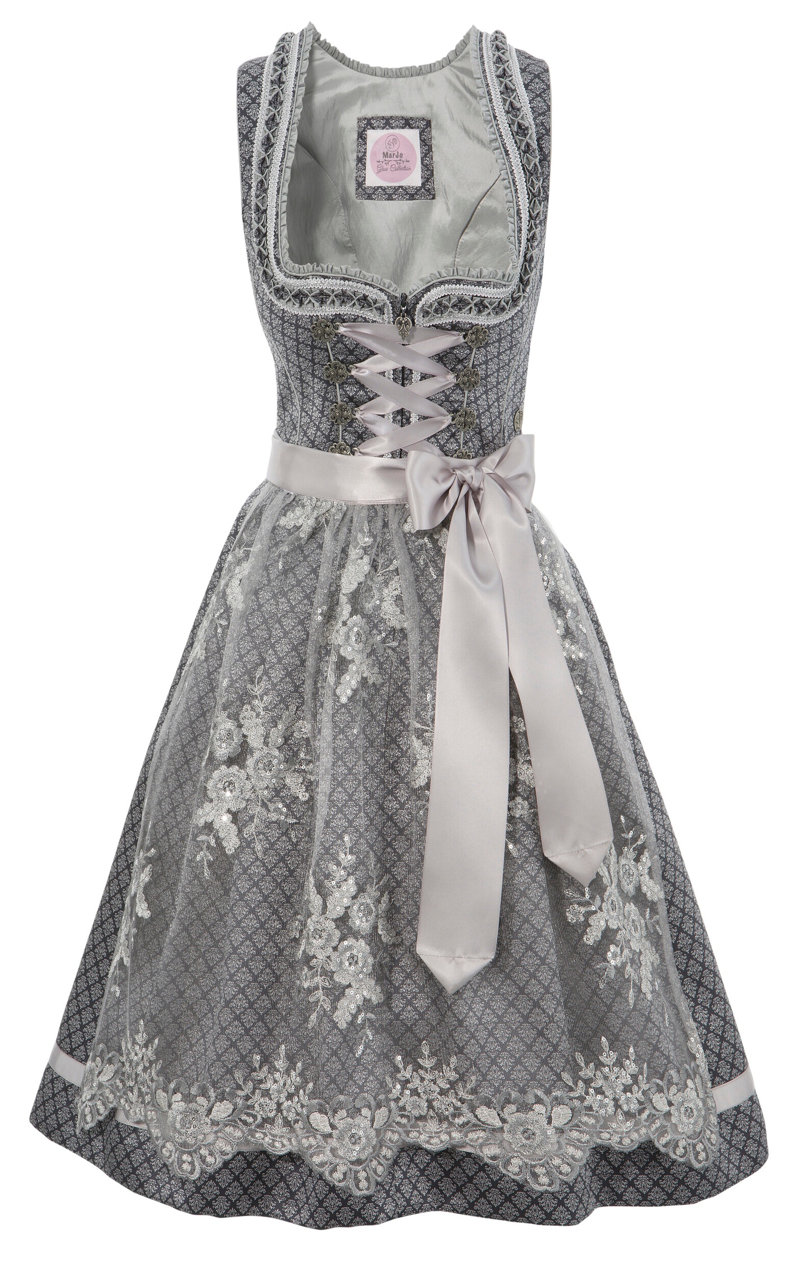 Image of MarJo Dirndl »Melida«, (2 tlg.), Damen, midi mit bestickter Tüllschürze bei Ackermann Versand Schweiz