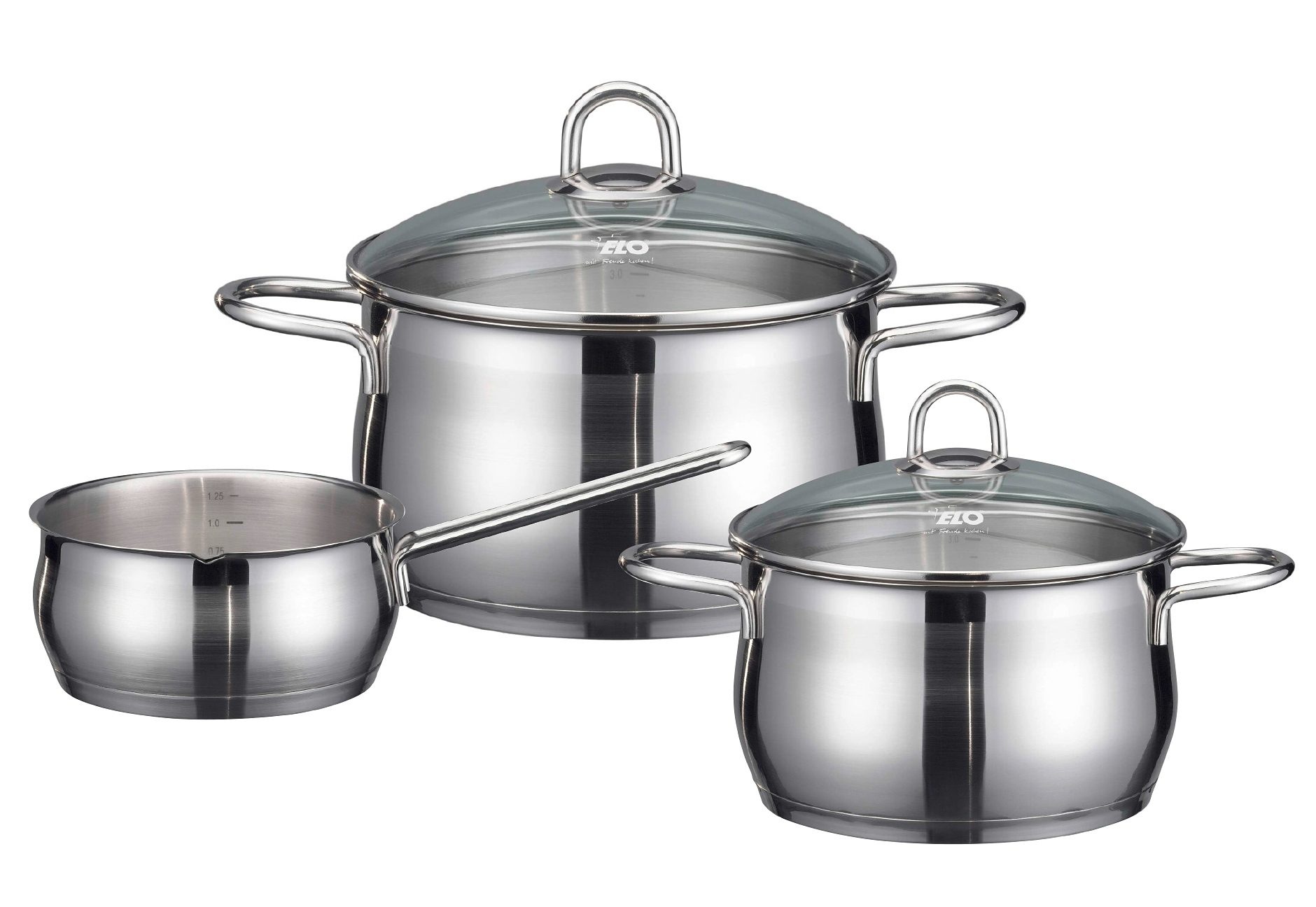 Image of Elo Topf-Set »Platin«, Edelstahl 18/10, (Set, 5 tlg.), Induktion bei Ackermann Versand Schweiz