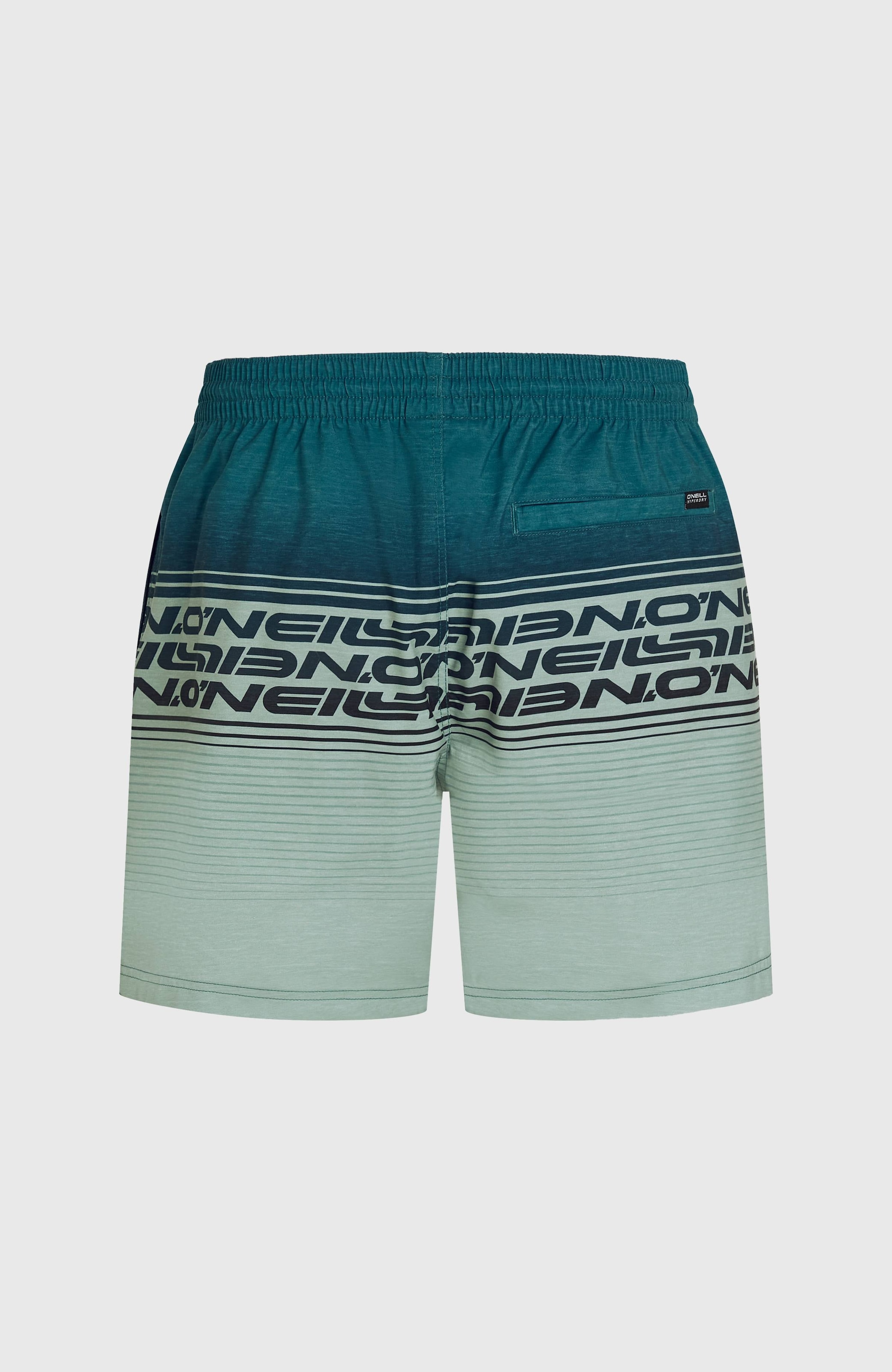 O'Neill Badeshorts »O'NEILL LOGO STRIPE 16'' SWIMSHORTS« mit Seiten- und Gesässtaschen, mit Innenhose aus Mesh