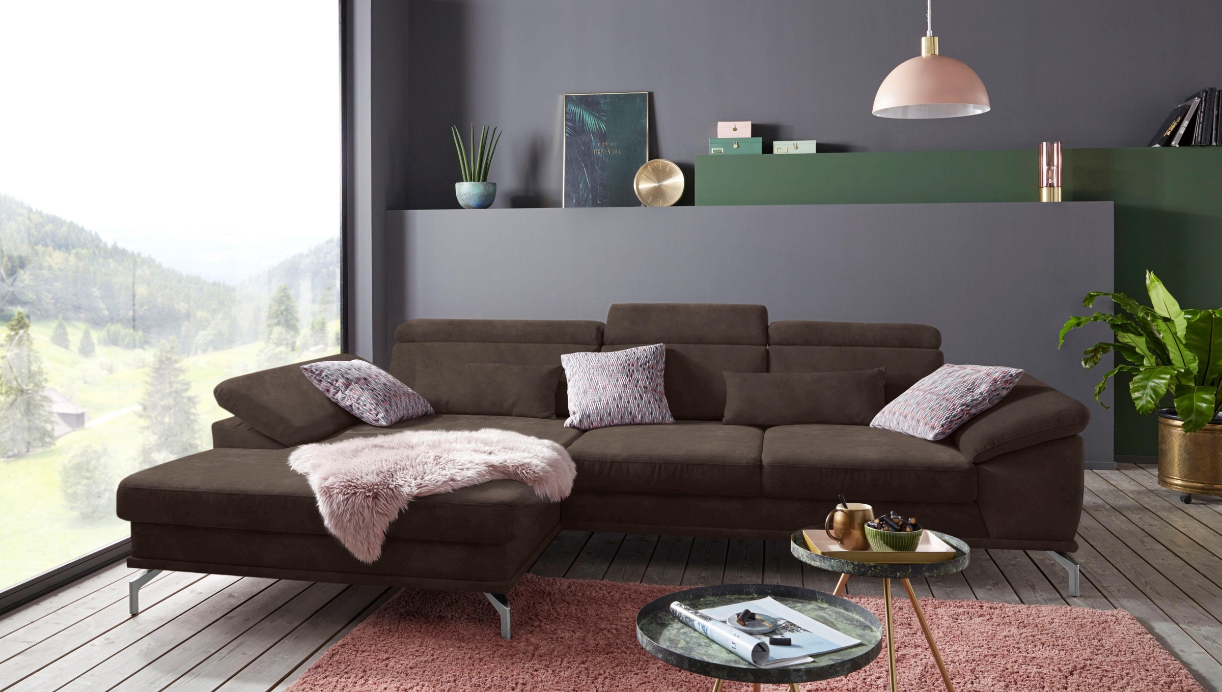 sit&more Ecksofa »Scorpio L-Form«, inklusive Sitztiefenverstellung, wahlweise mit Kopfverstellung