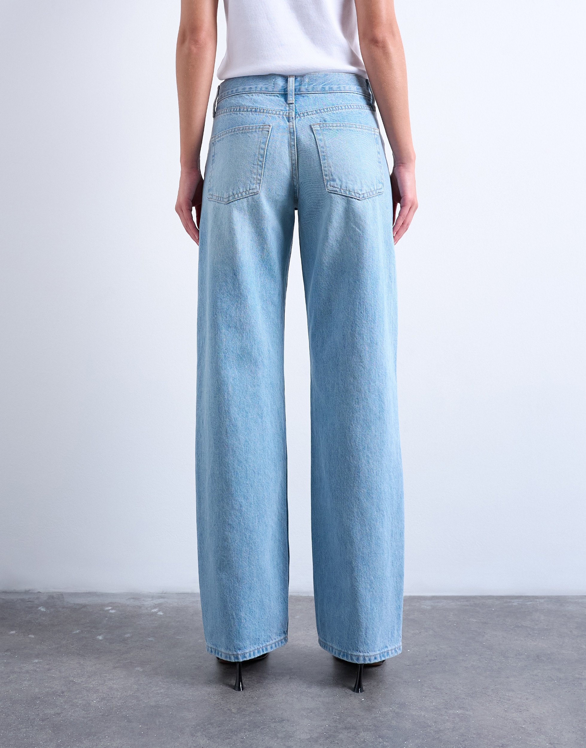 TOPSHOP Weite Jeans »TSEMBER LR WIDE DNM JEANS LB NOOS« Baumwolle, relaxed fit, low waist