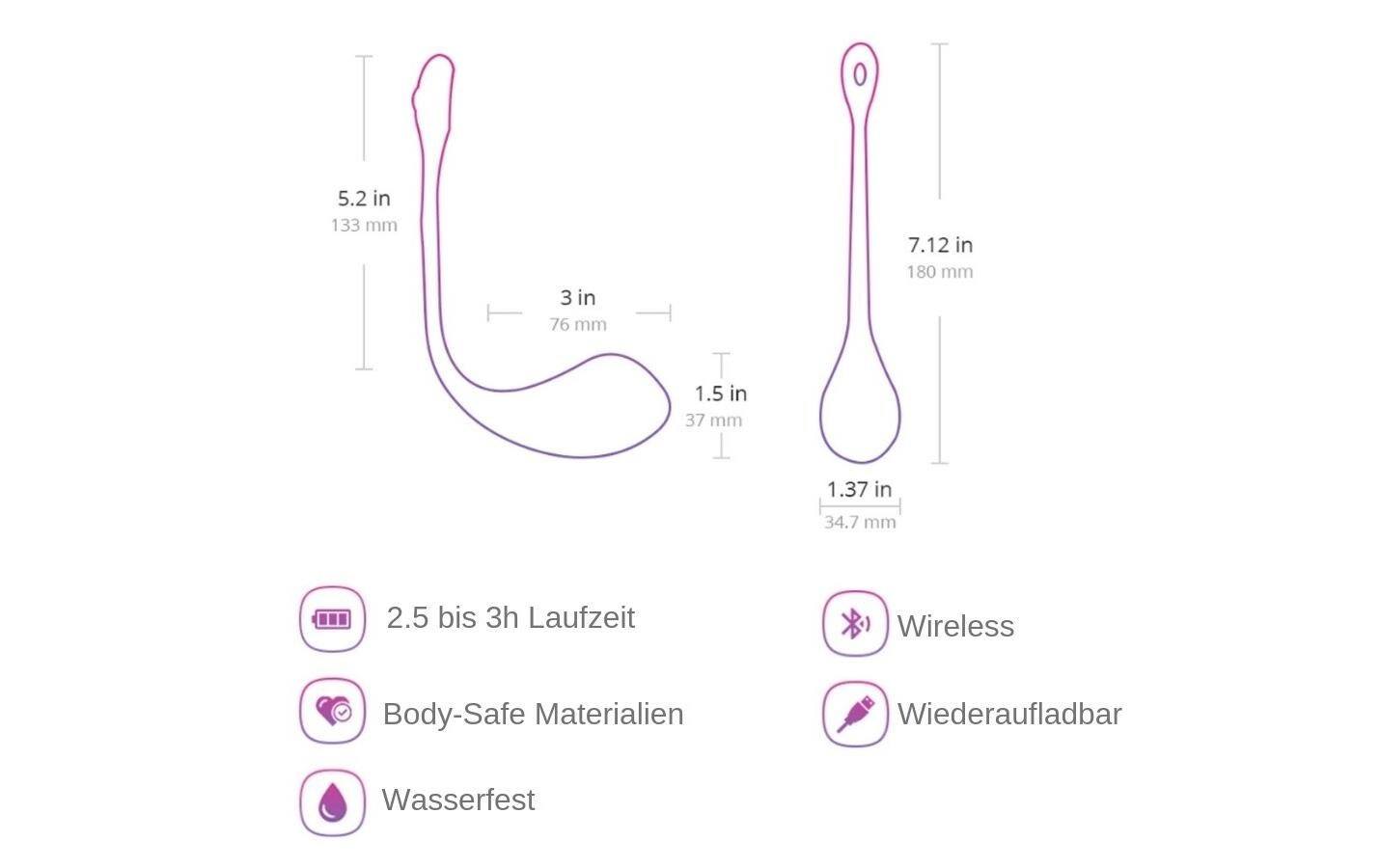 Vibrator »Ei Lovense Lush 2«, (1 tlg.)