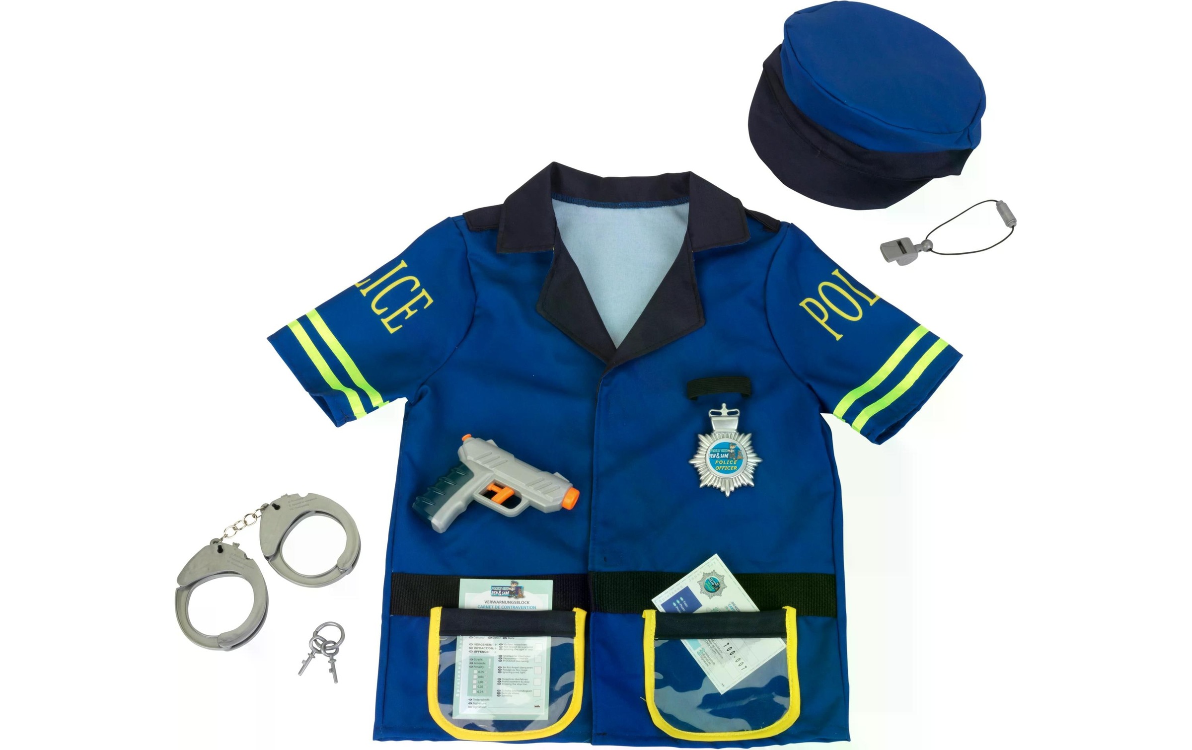 Image of Spielzeug-Polizei Einsatzset "Klein-Toys Polizeikostüm mit Mütze"