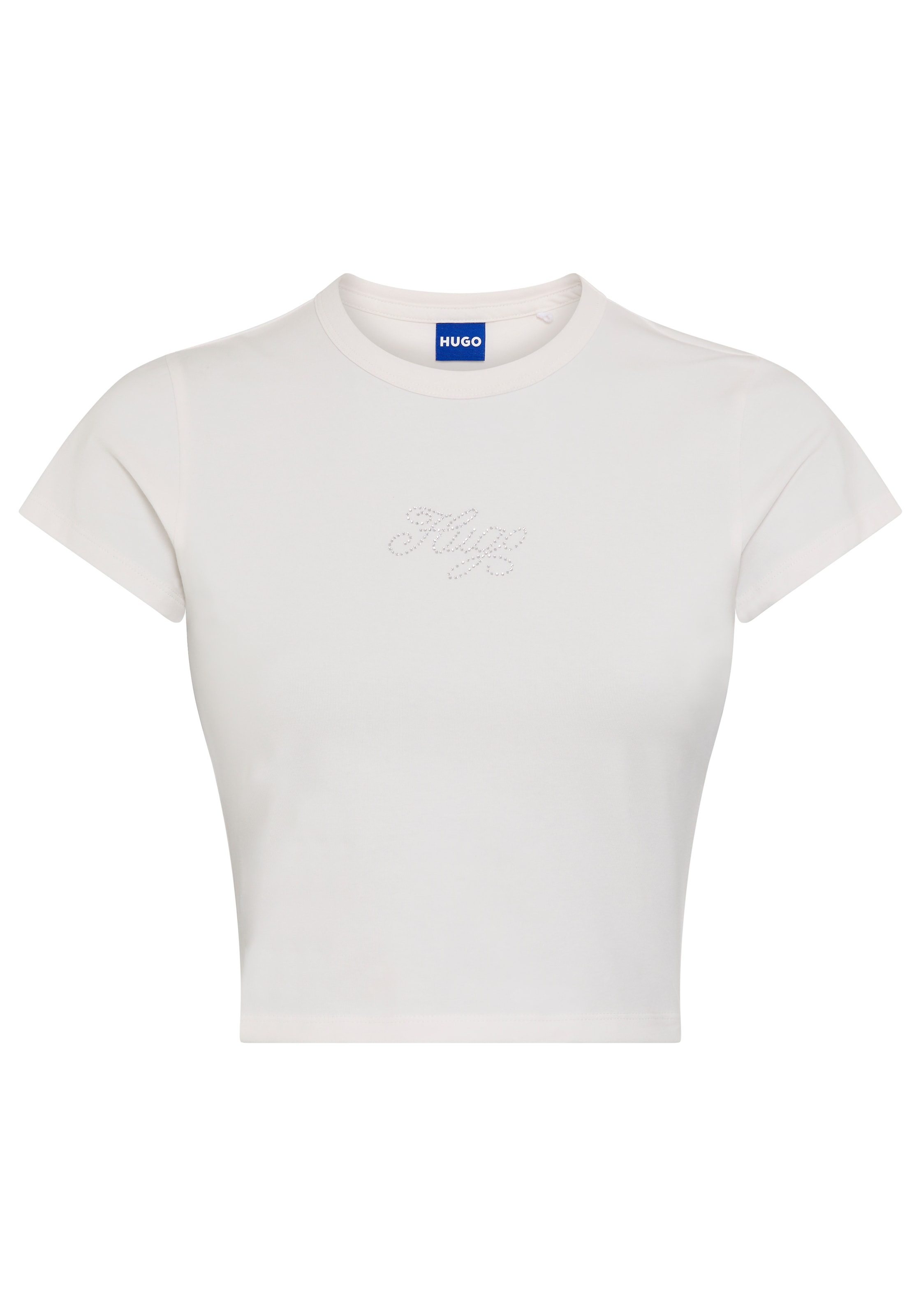 HUGO Blue T-Shirt »Dome« Cropped Fit, mit Logoschriftzug