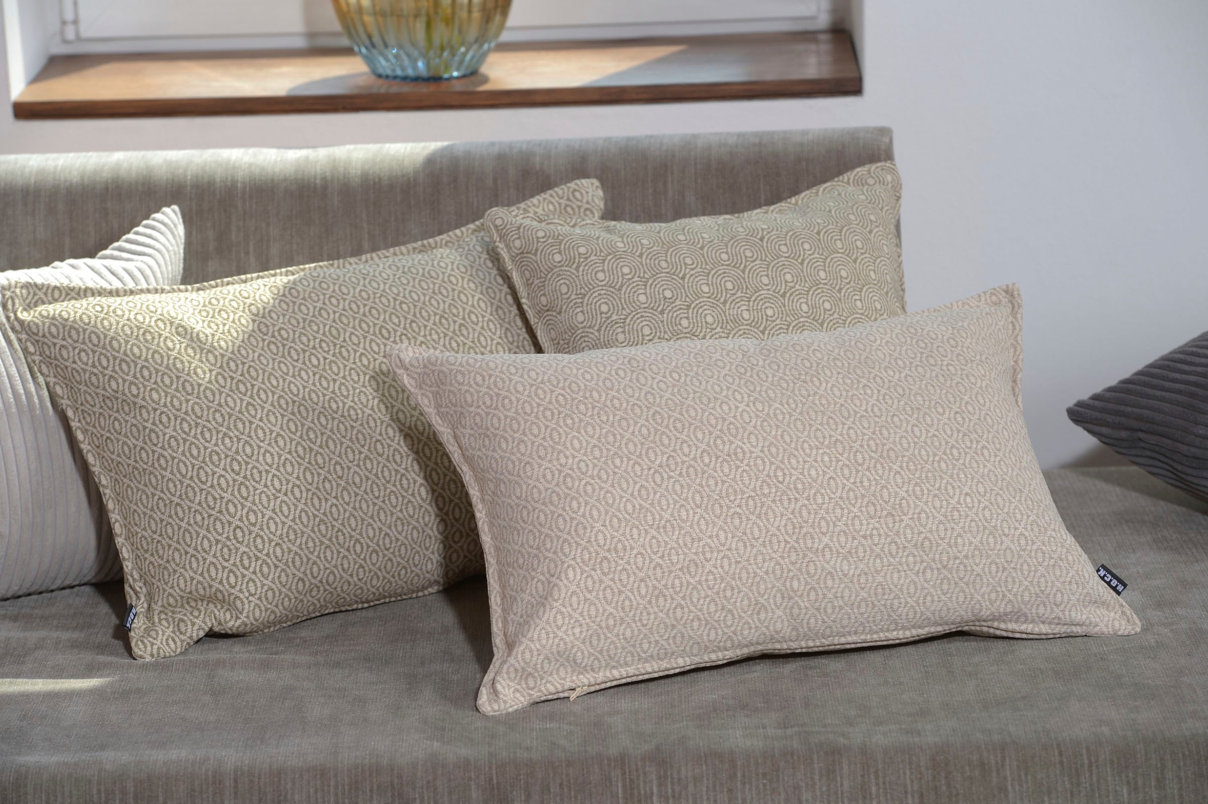 H.O.C.K. Dekokissen »Ivy« leicht gemustert, Kissenhülle mit Füllung, 1 Stück