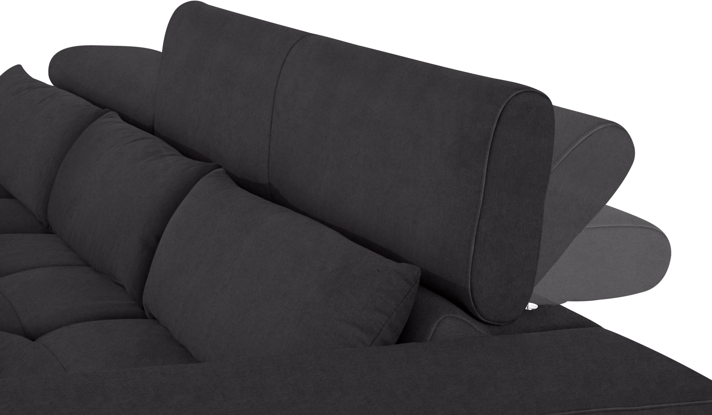 COTTA Ecksofa »Orion L-Form«, mit Kopfteilverstellung & 3 Nierenkissen