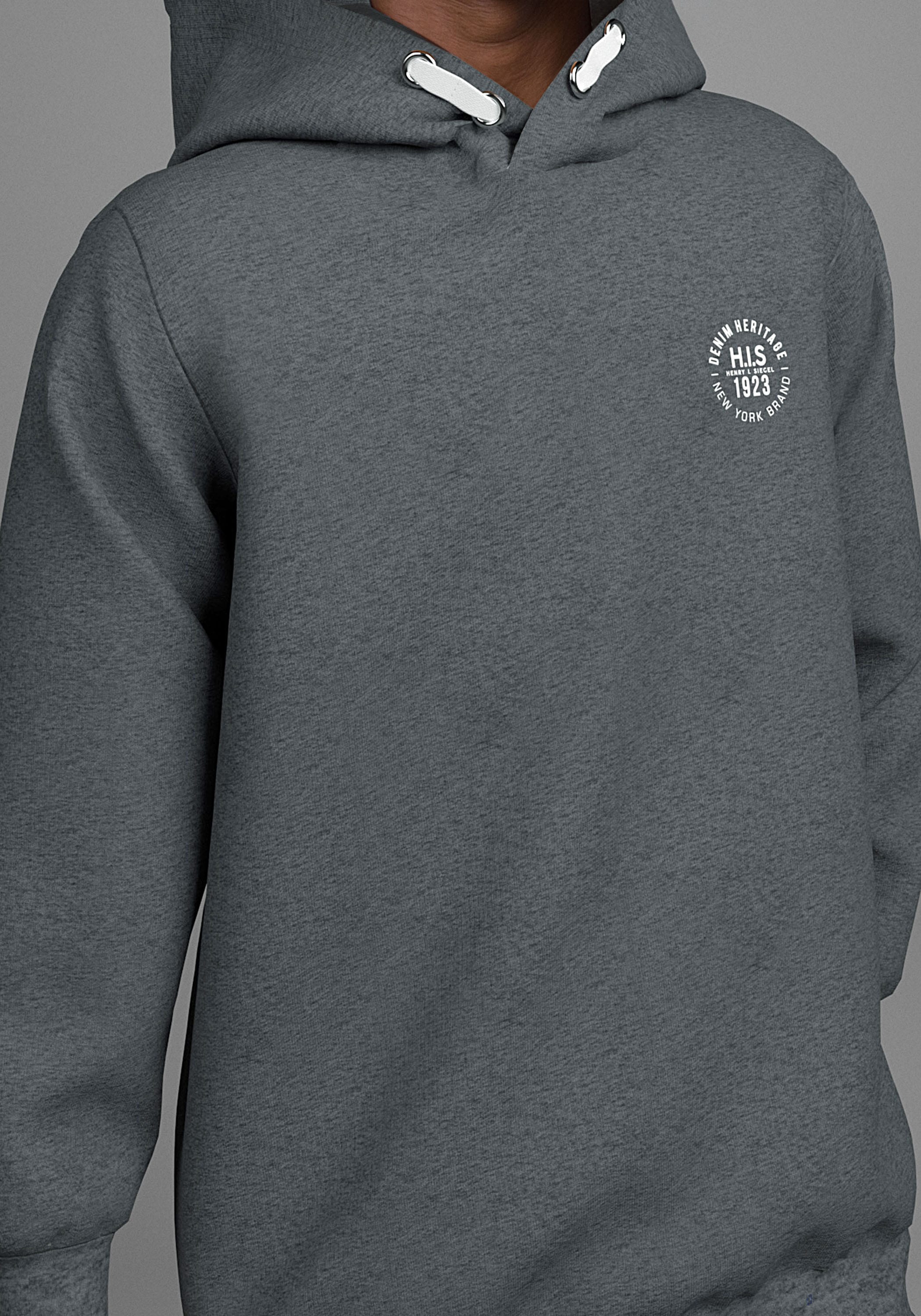H.I.S Kapuzensweatshirt »Kapuzenhoodie mit Badge«, NEU: HIS für TEENS! Hoodie mit kleinem Badge