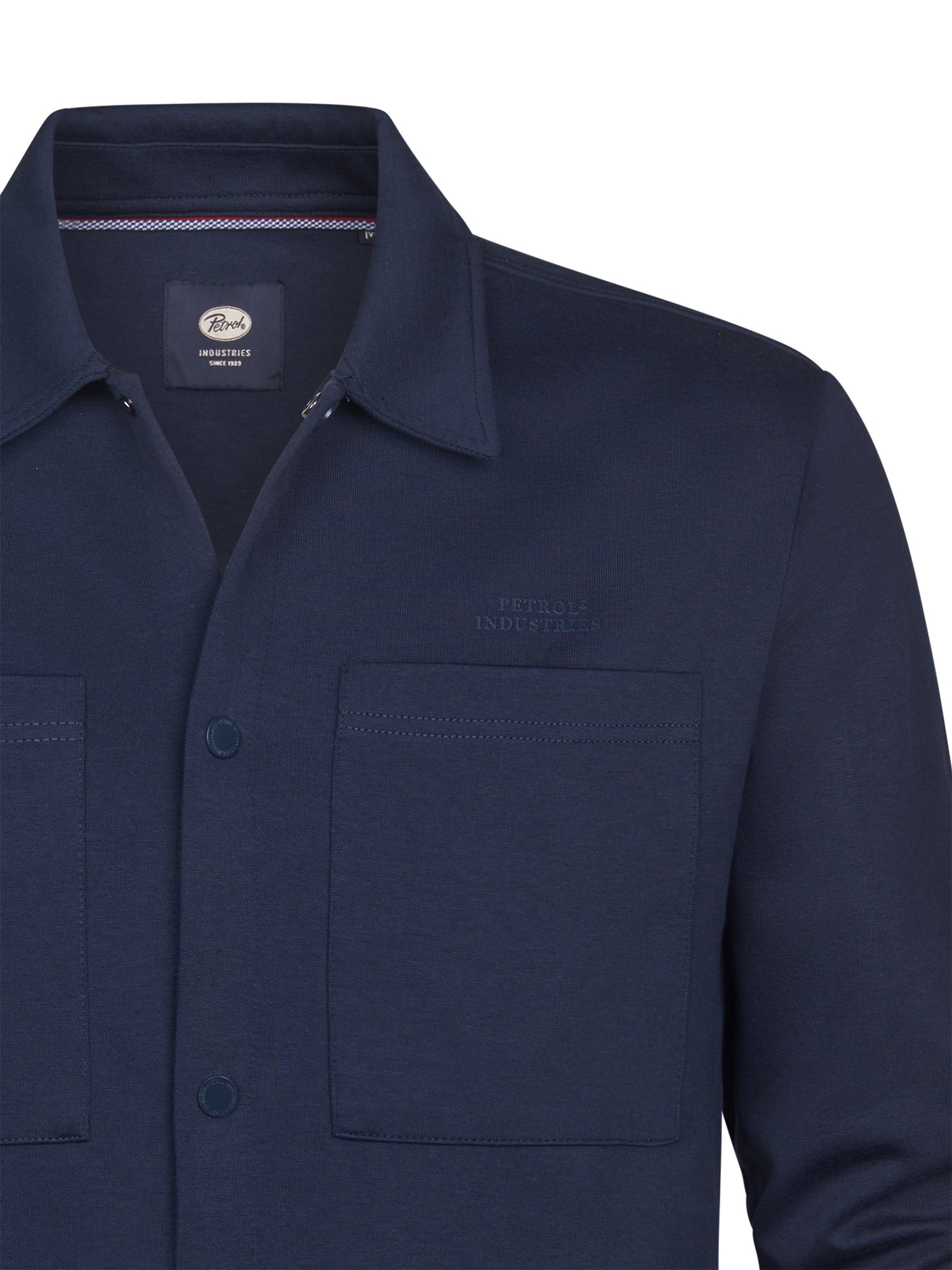 Petrol Industries Langarmhemd »Men Sweater Collar« wärmendes Material mit Druckknöpfen