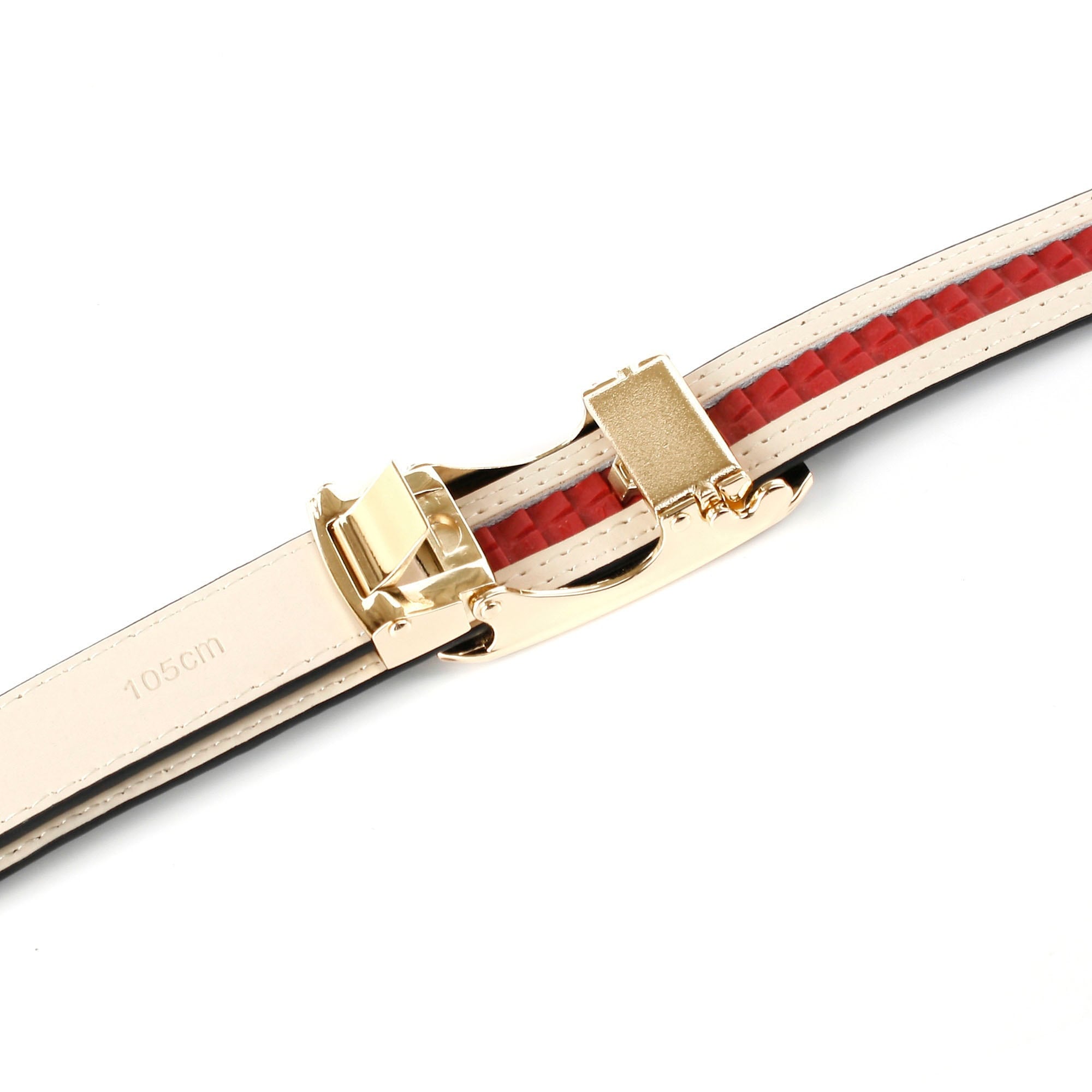 Anthoni Crown Ledergürtel, mit goldfarbener Glas-Schliesse