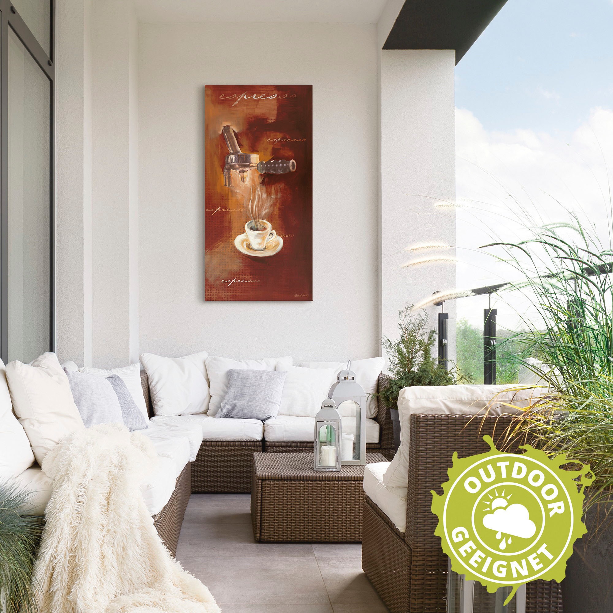 Artland Impression alu-dibond »Espresso I« 1 cuis tlg. für Innen- und Aussenbereich geeignet, Outdoorbild