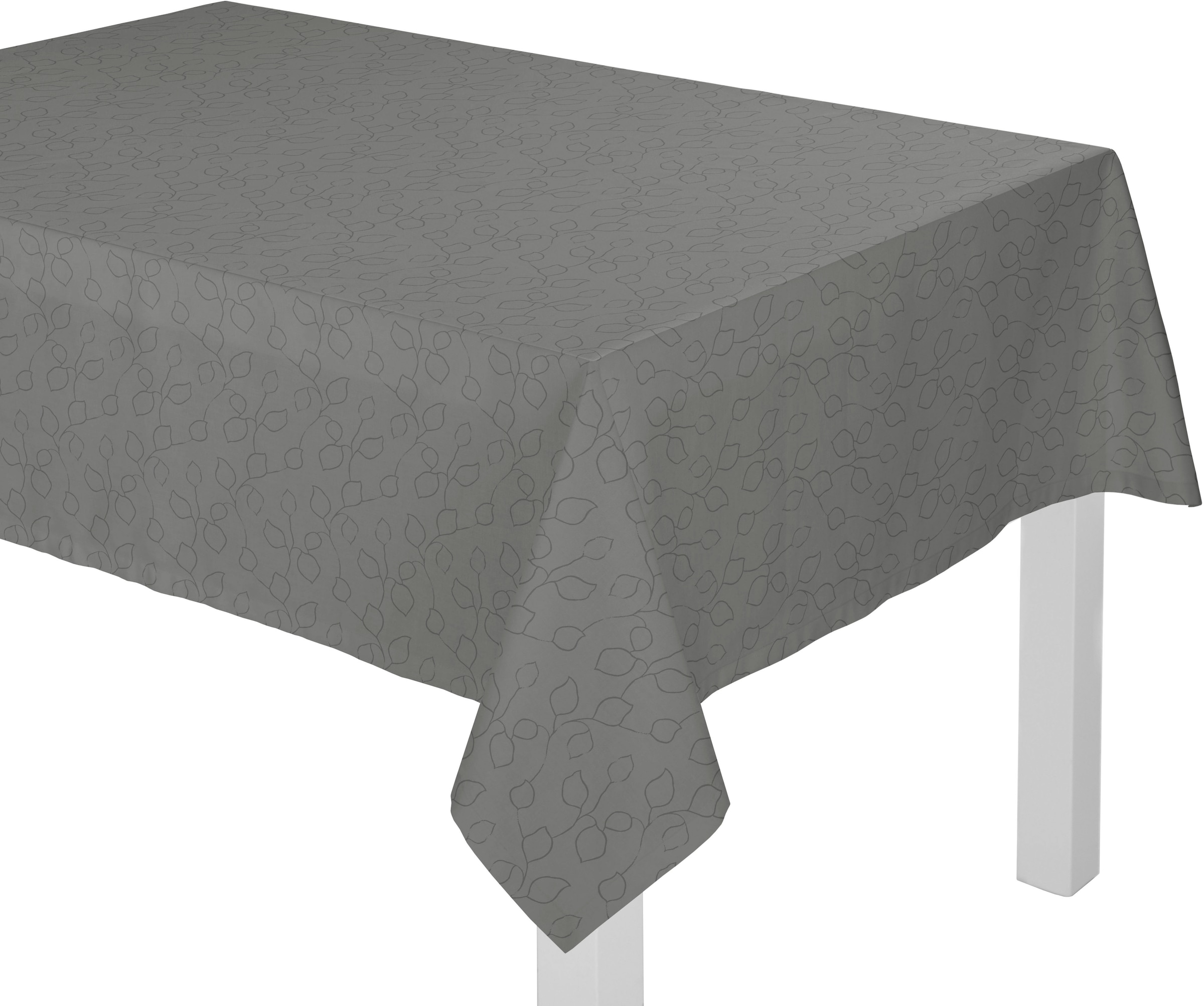 Image of Wirth Tischdecke "Westport" Made in Germany, Jacquard Dekostoff, Blatt-Design, Pflegeleicht