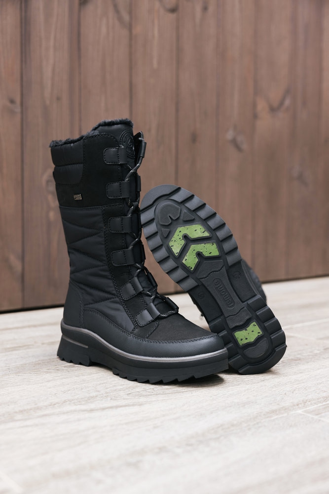 Remonte Winterstiefel, Keilabsatz, Schnürstiefel, Outdoorstiefel mit Innenreissverschluss